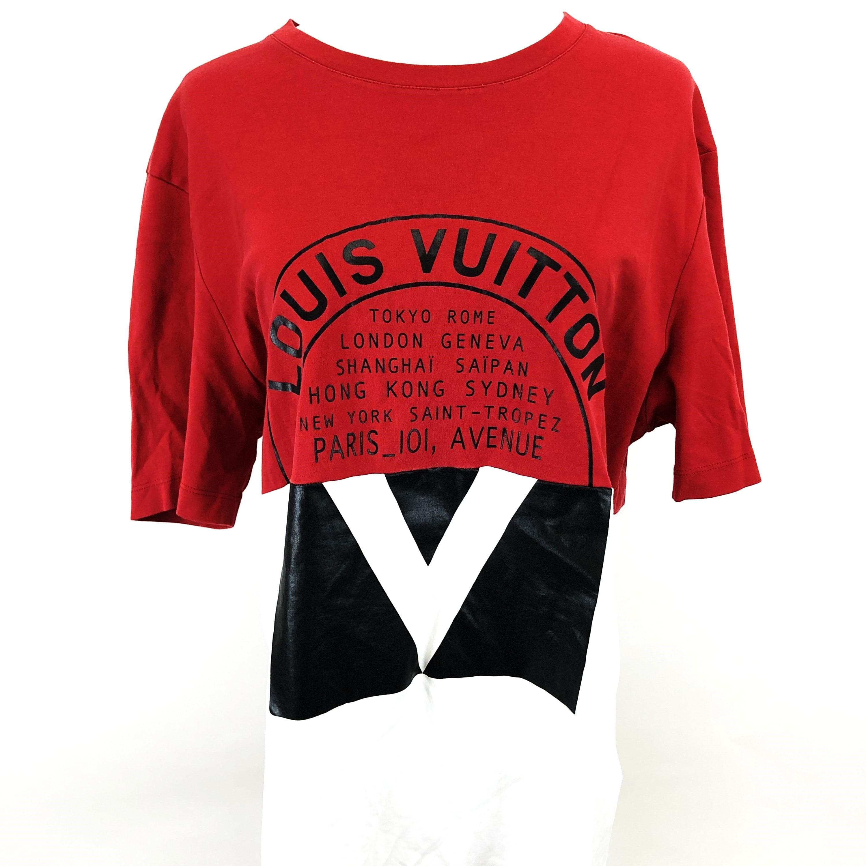 Louis Vuitton Oversized Red T-Shirt With White Bottom C319481
