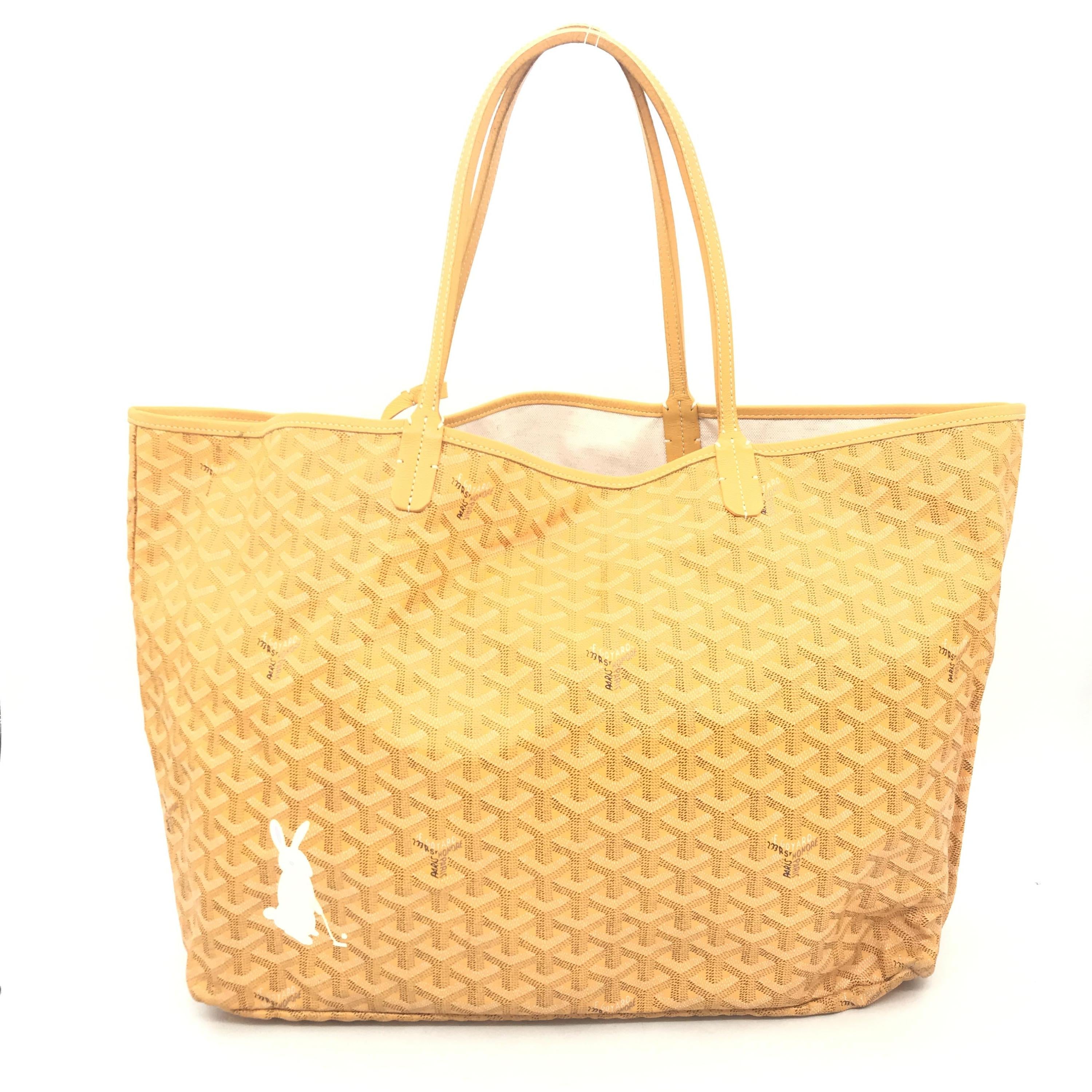 Goyard Yellow Goyardine Tote Bag With Logo C331615
