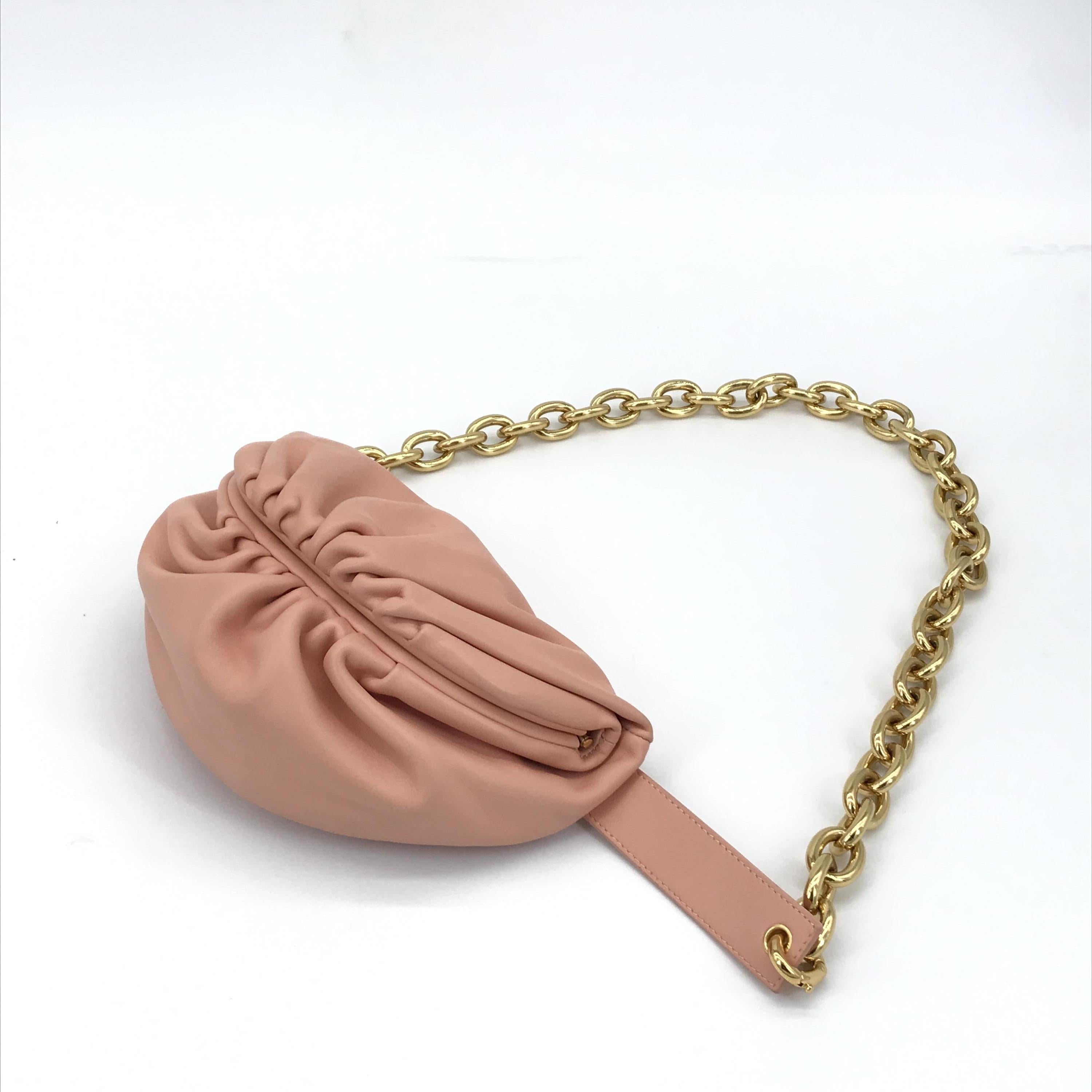 Leather Belt Bag With Chain C332099