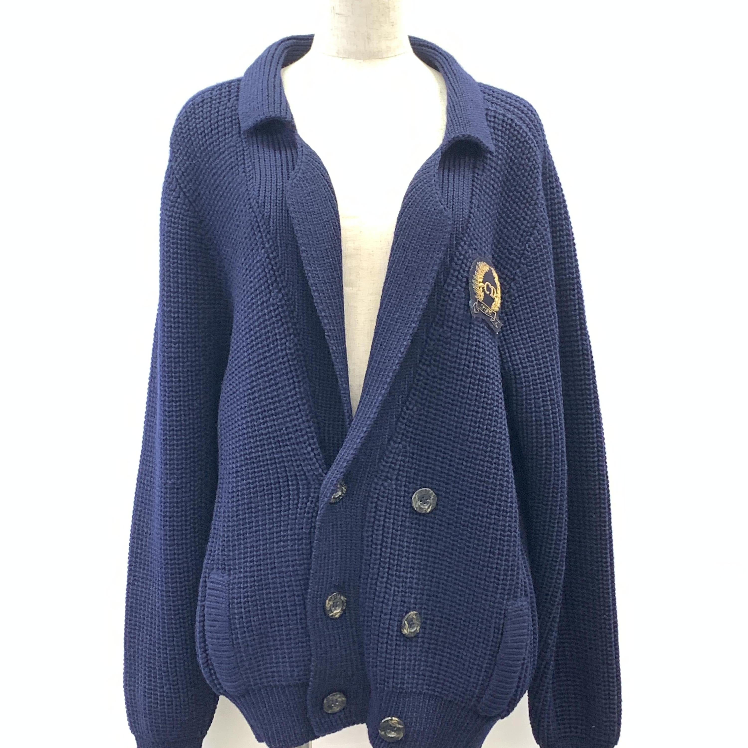 Christian Dior Navy Blue Double-Breasted Cardigan C323694