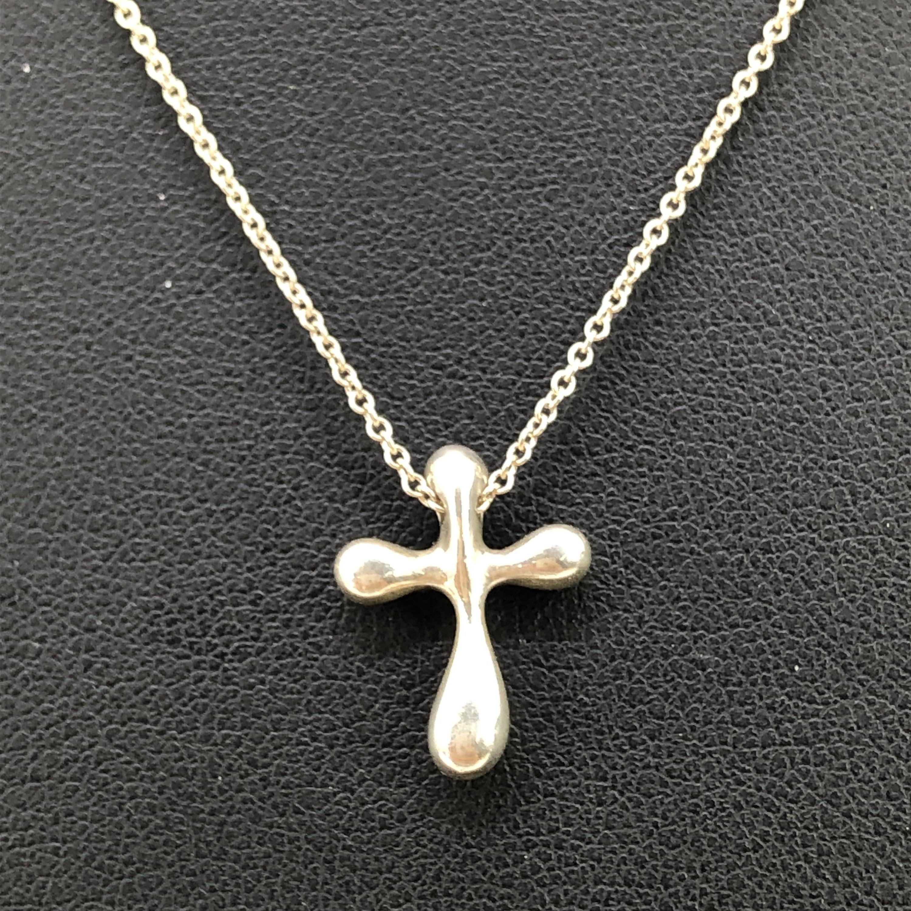 Elsa Peretti Sterling Silver Cross Pendant C330456