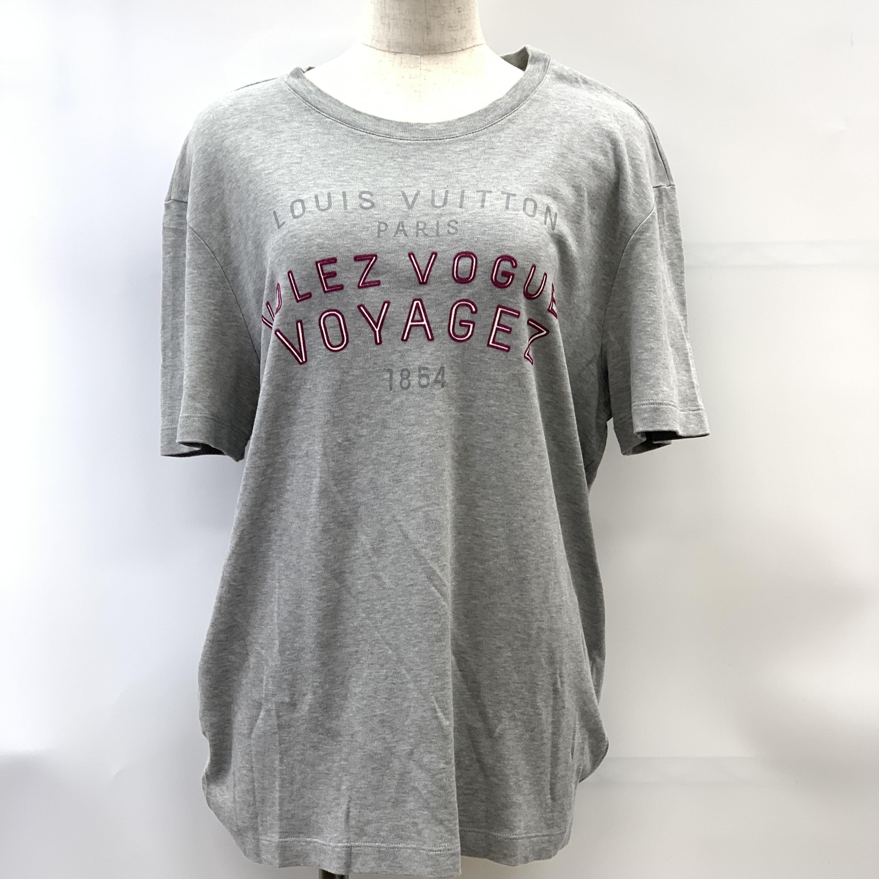 Louis Vuitton Gray Volez Voguez Voyagez T-Shirt C323688
