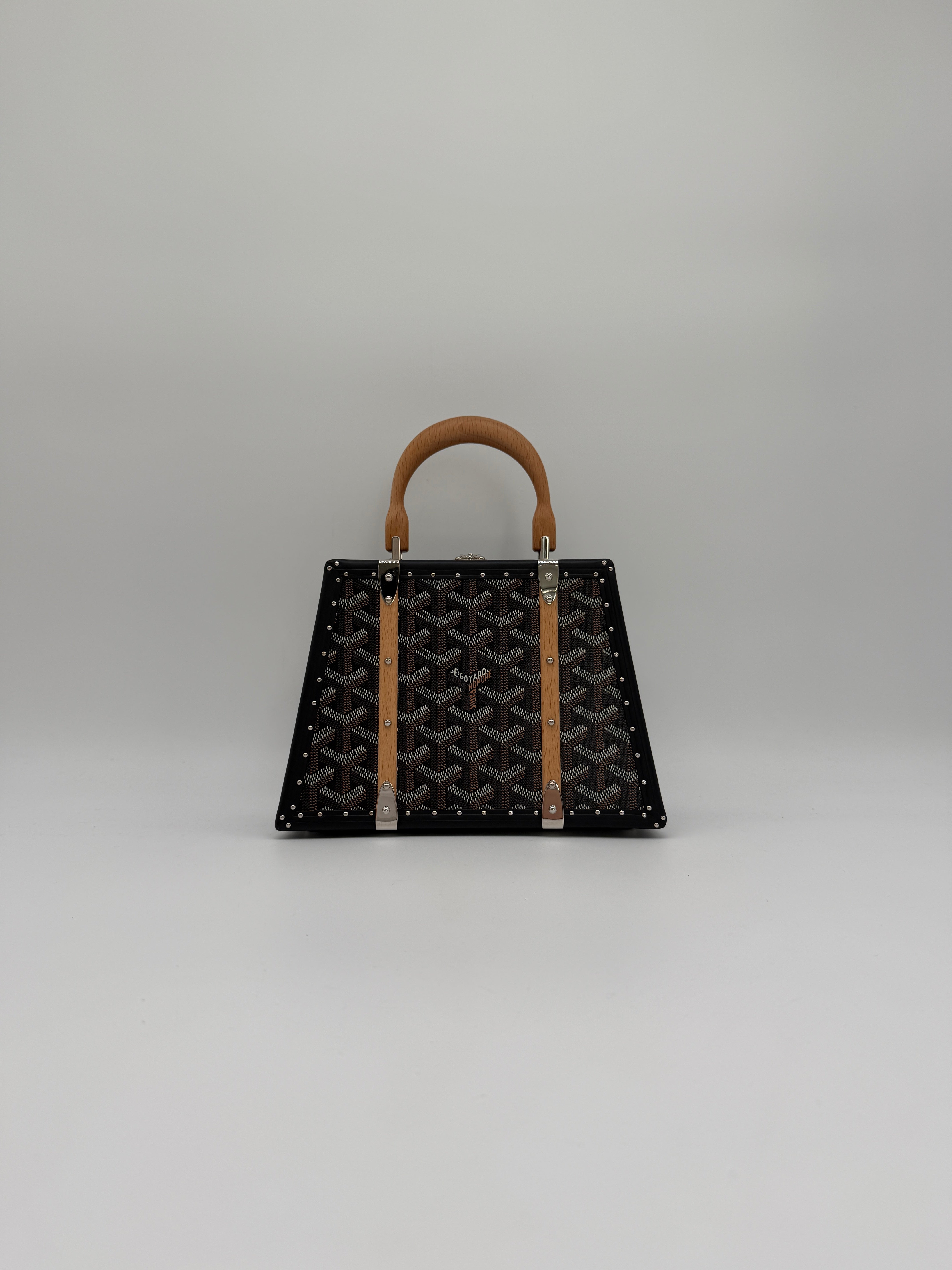 Goyard Saïgon Mini Trunk Bag Black Palladium Hardware