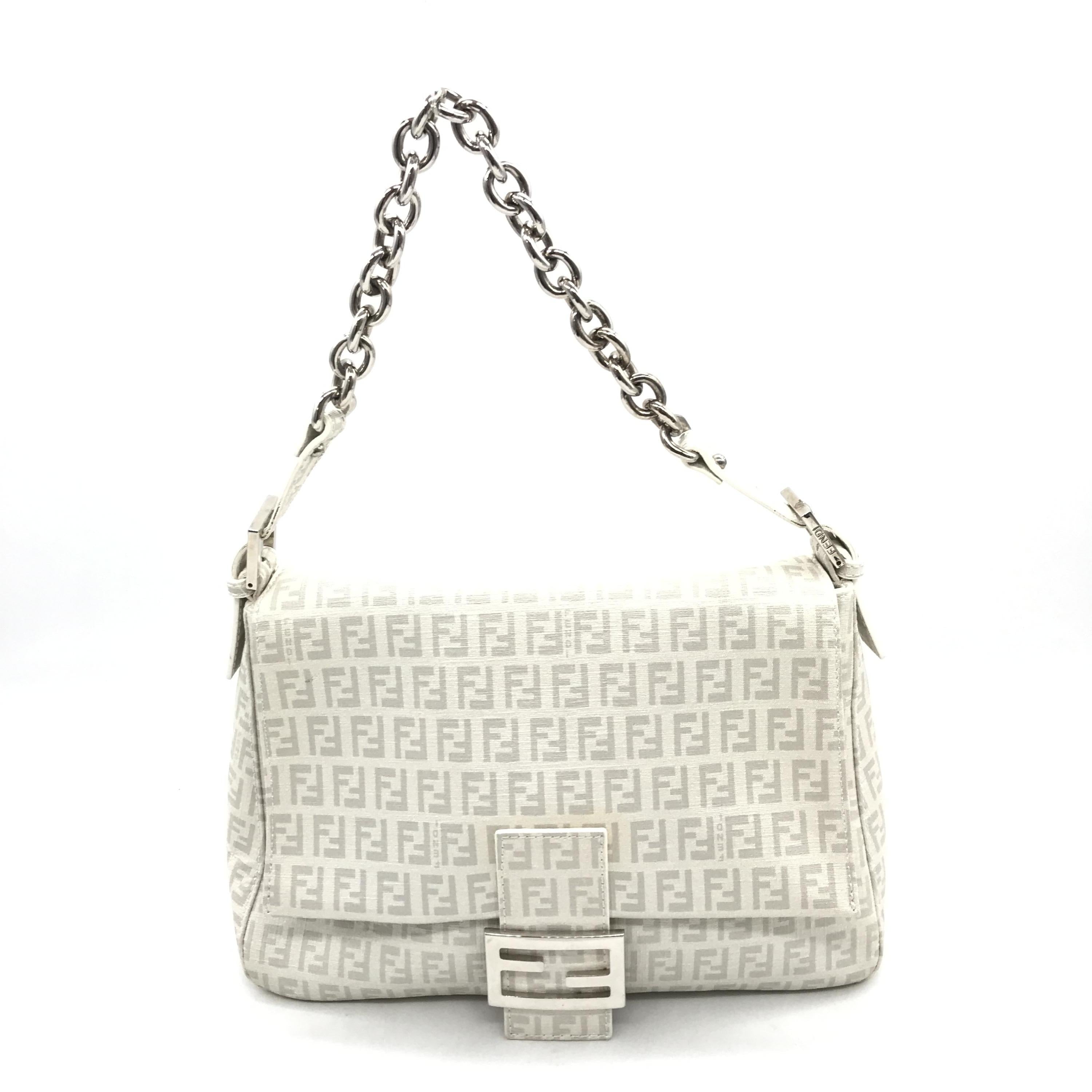 Zucchino Coated Canvas Handbag In White C289824