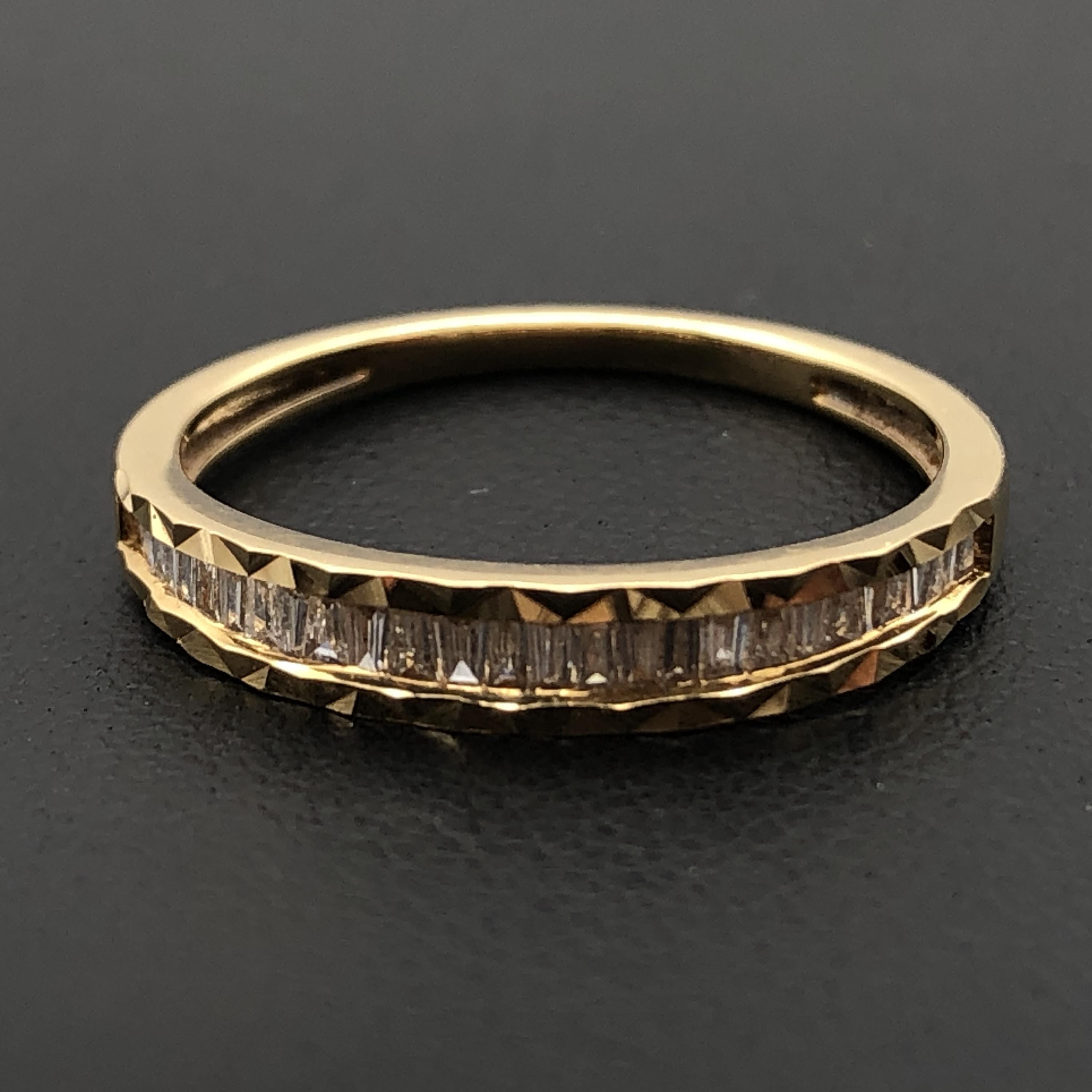 Custom Jewelry Diamond Ring, D(0.20ct), K18YG, 2.1g, US Size 6.5 C297144