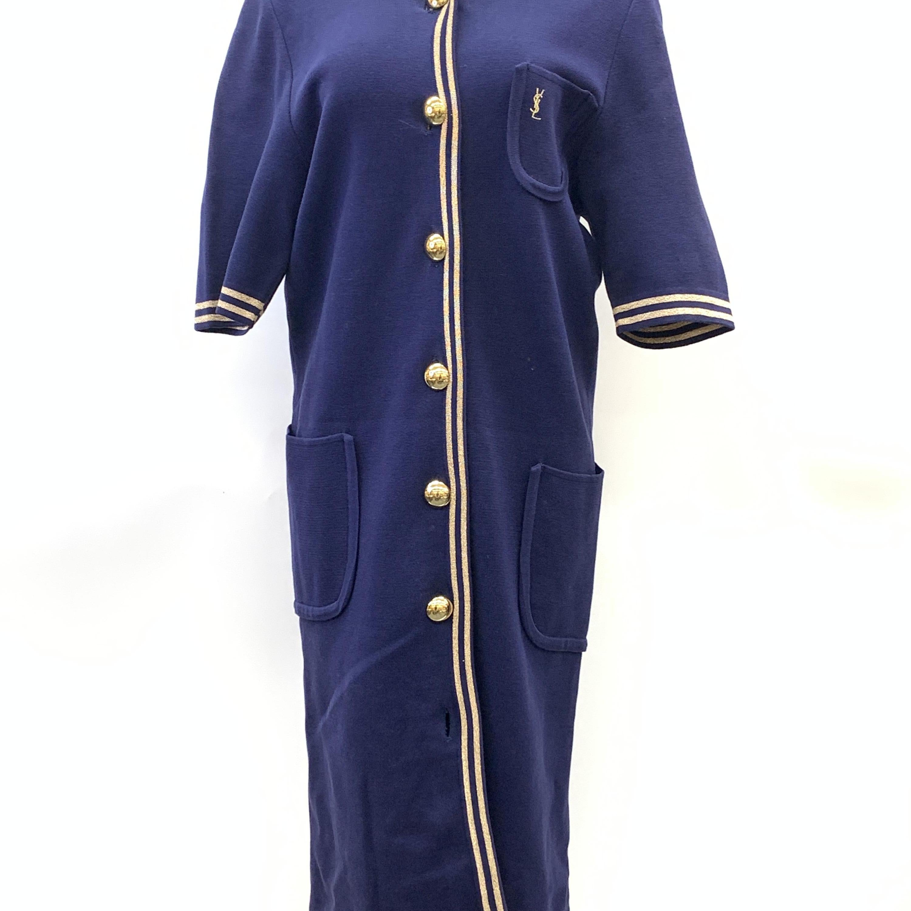 Yves Saint Laurent Half Sleeve Knit Cardigan Dress C323762