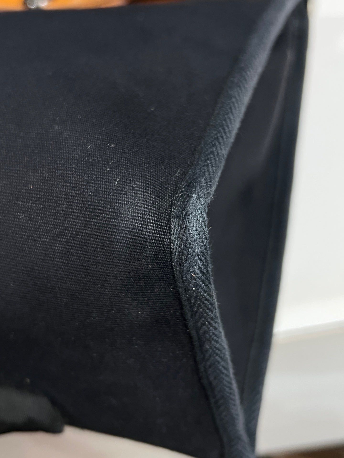 Hermès Herbag 31 Black Canvas Tan Leather Palladium Hardware G Stamp