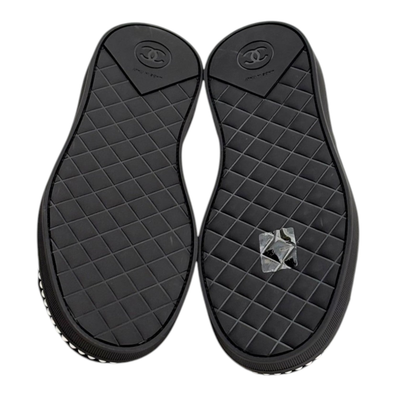 Chanel Black Pearl Tweed Shoes - size 39