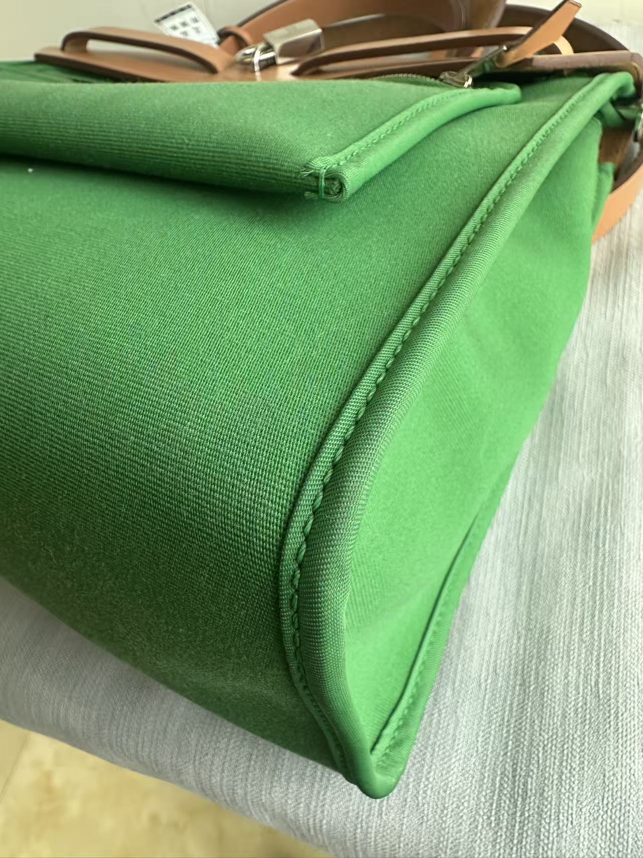 Hermès green herbag31 good condition stamp X