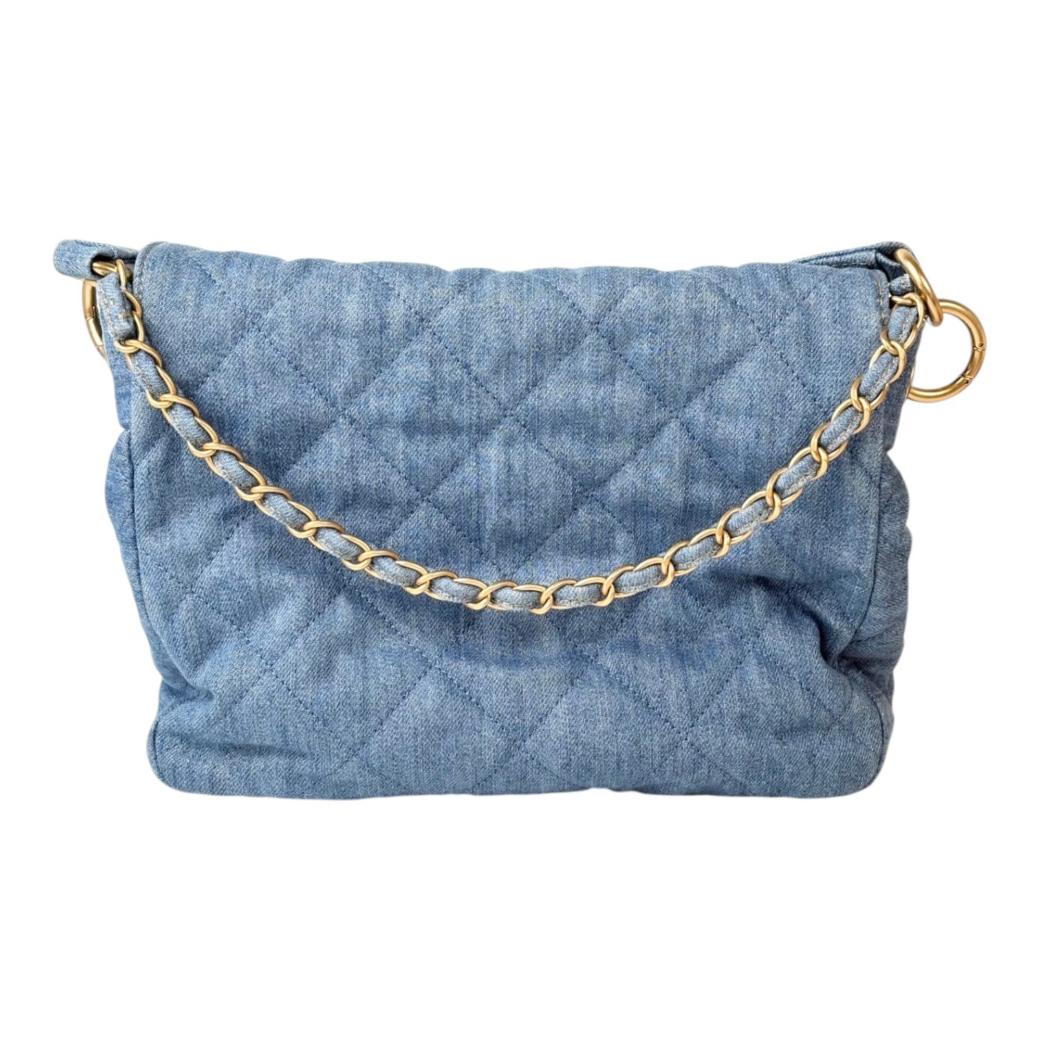 Chanel Small Denim Hobo with Double Pocket Bag
