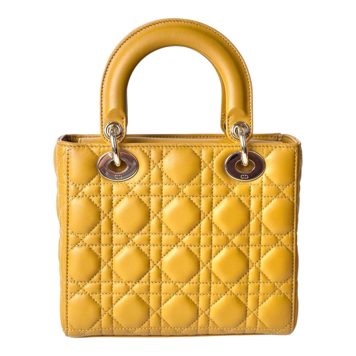 Dior Yellow Small Lady Dior Bag