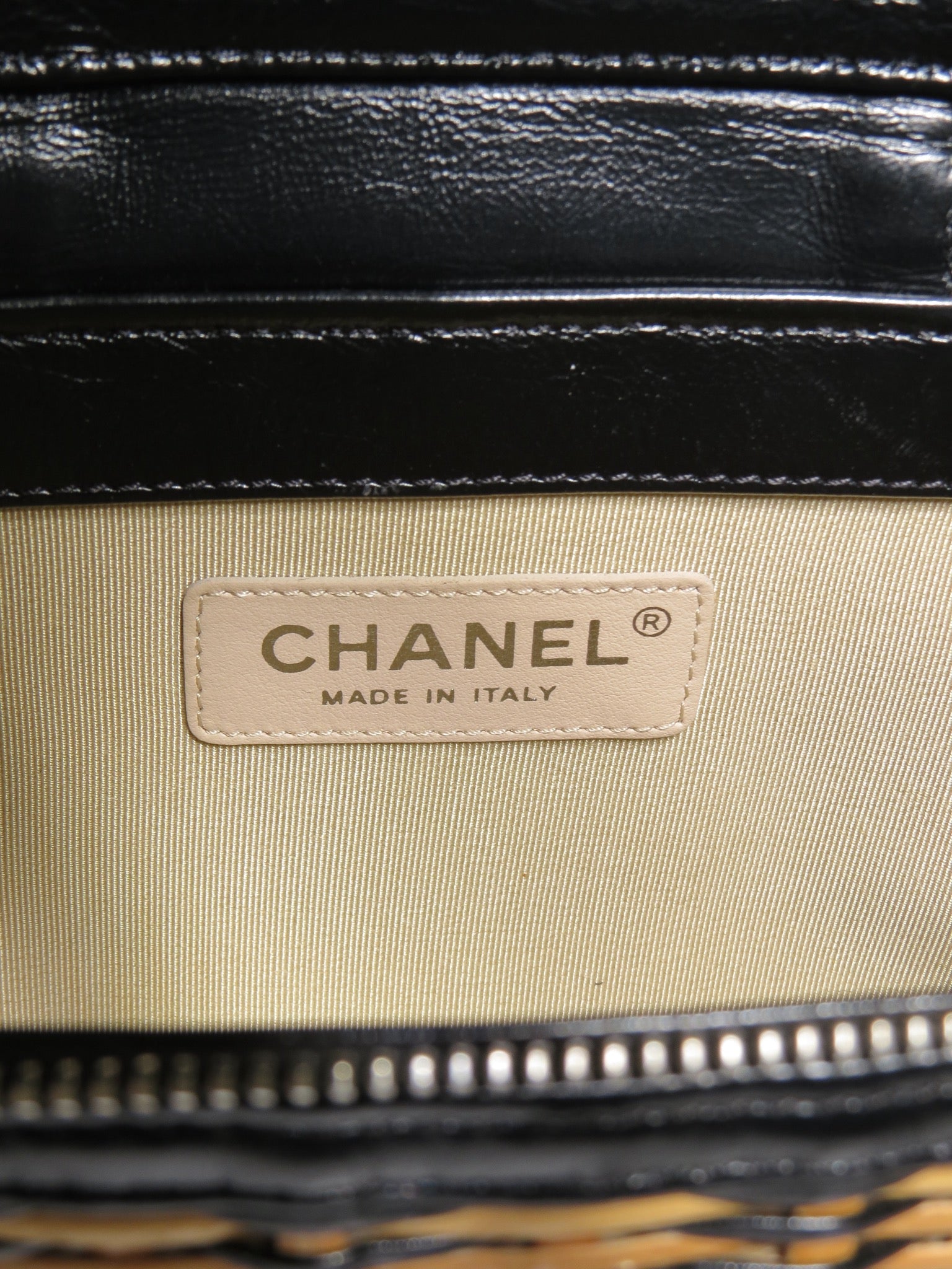 Chanel Woven Vanity Case - Black & Natural image 20