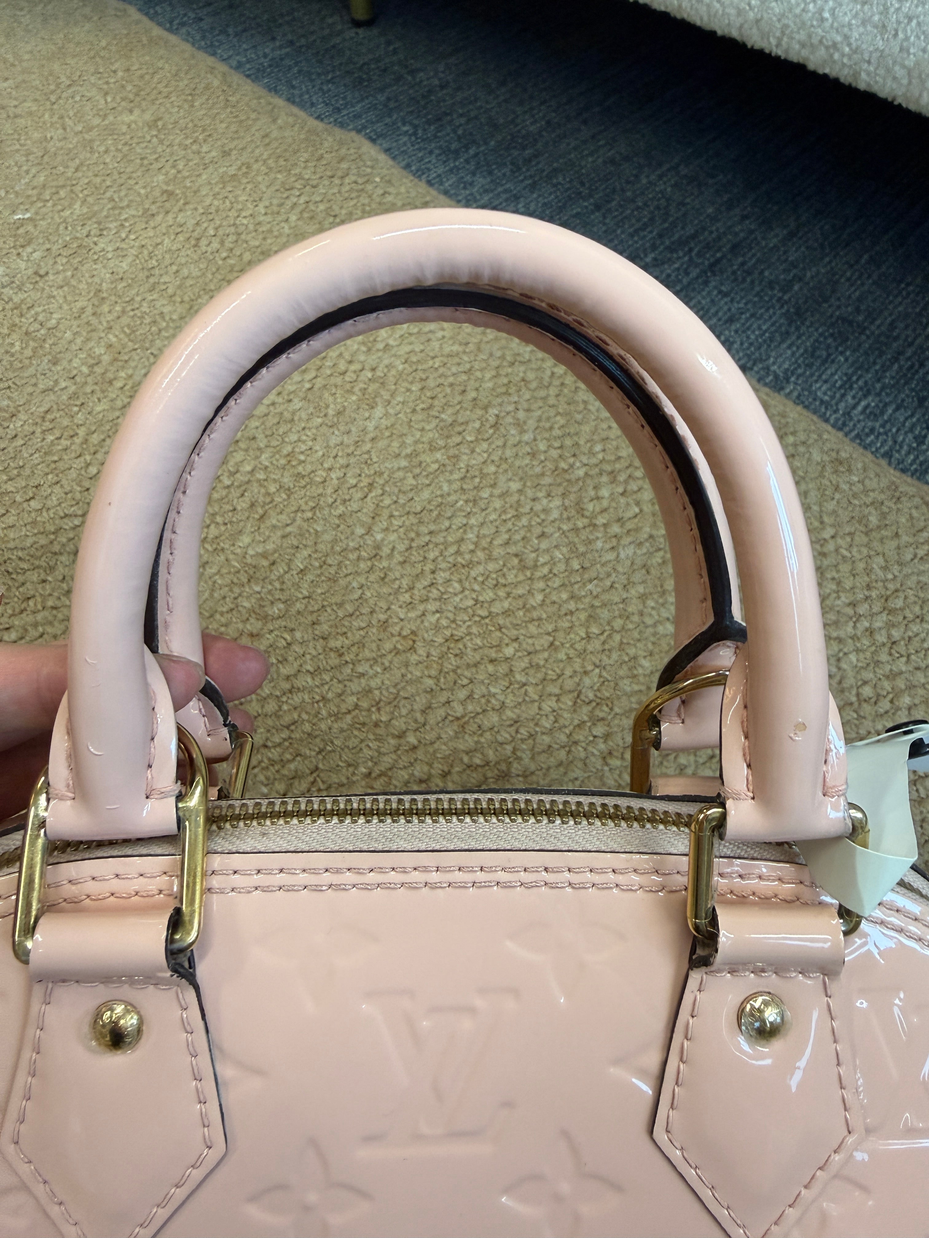 Louis Vuitton Alma BB Vernis Patent Leather Pink