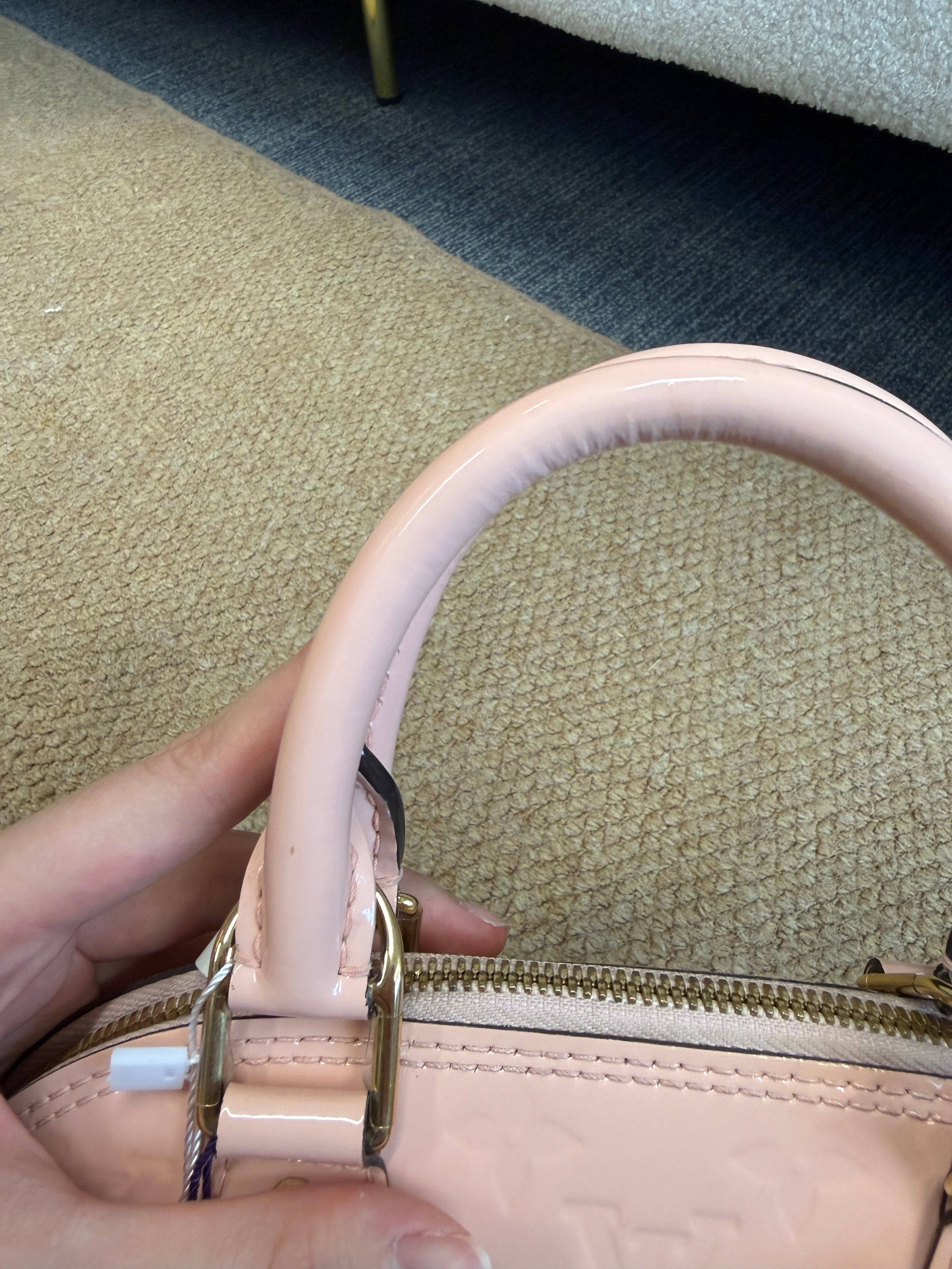 Louis Vuitton Alma BB Vernis Patent Leather Pink