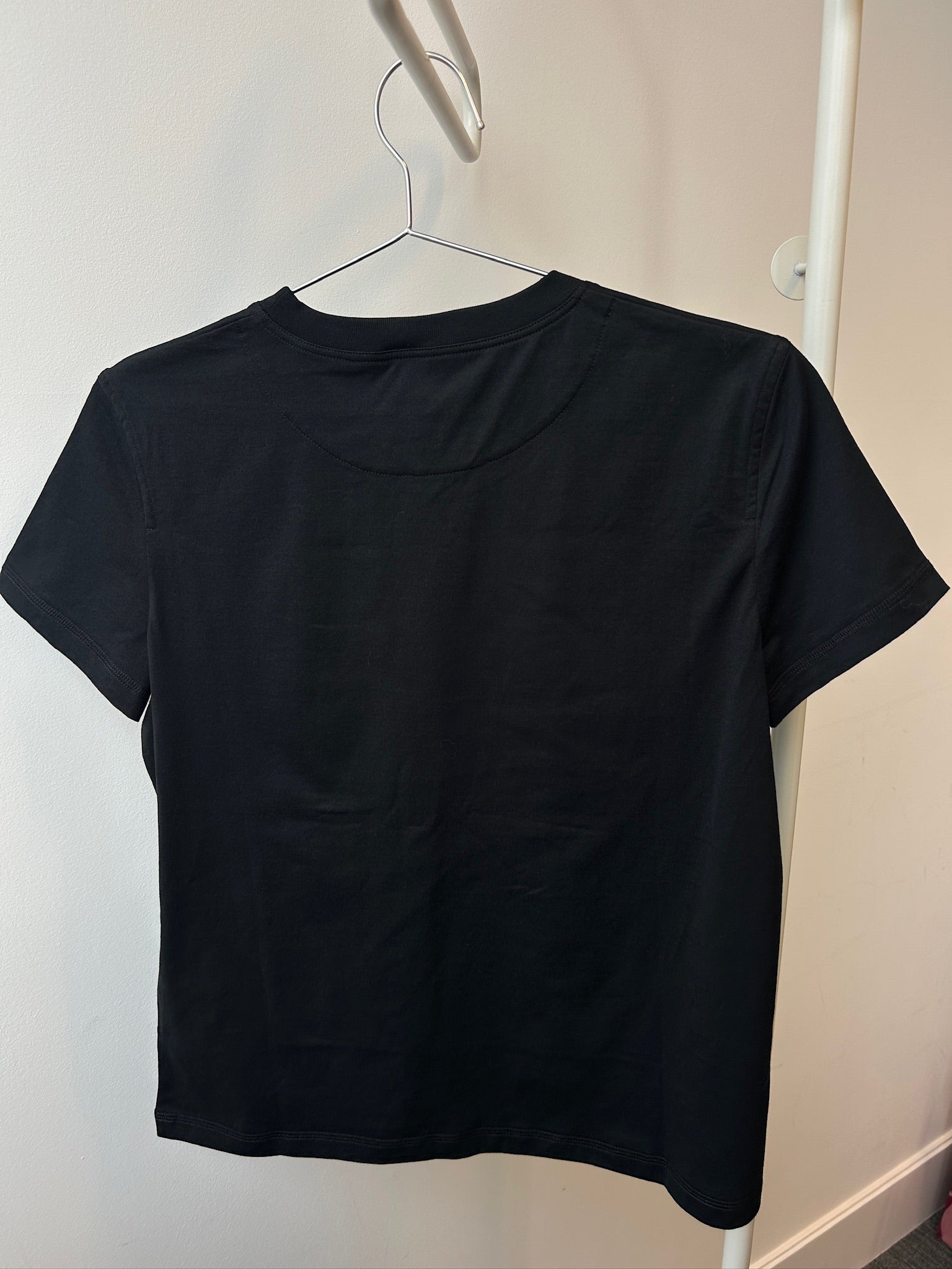 Size 38- Hermès Black Mosaique Embroidered pocket t-shirt