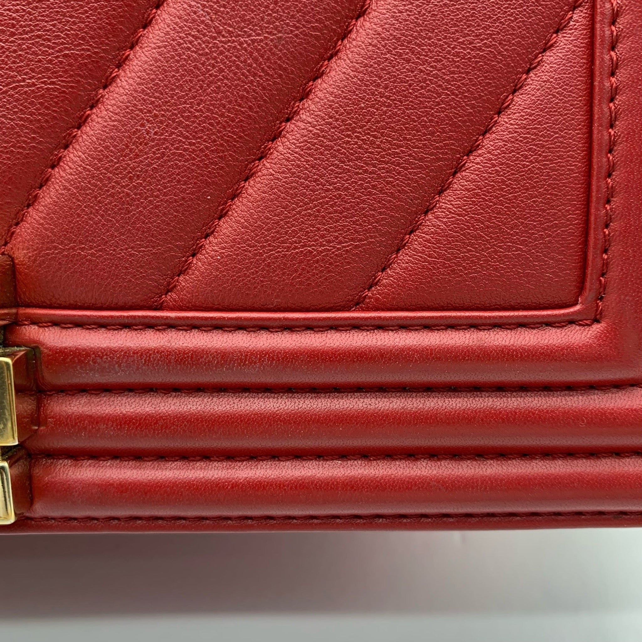 Chanel Boy Medium Flap Bag Red image 21