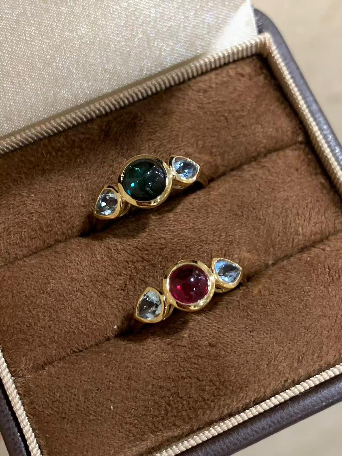 SEN BY SANDY CANDY TRIO GREEN TOURMALINE/ AQUA AVCHK397