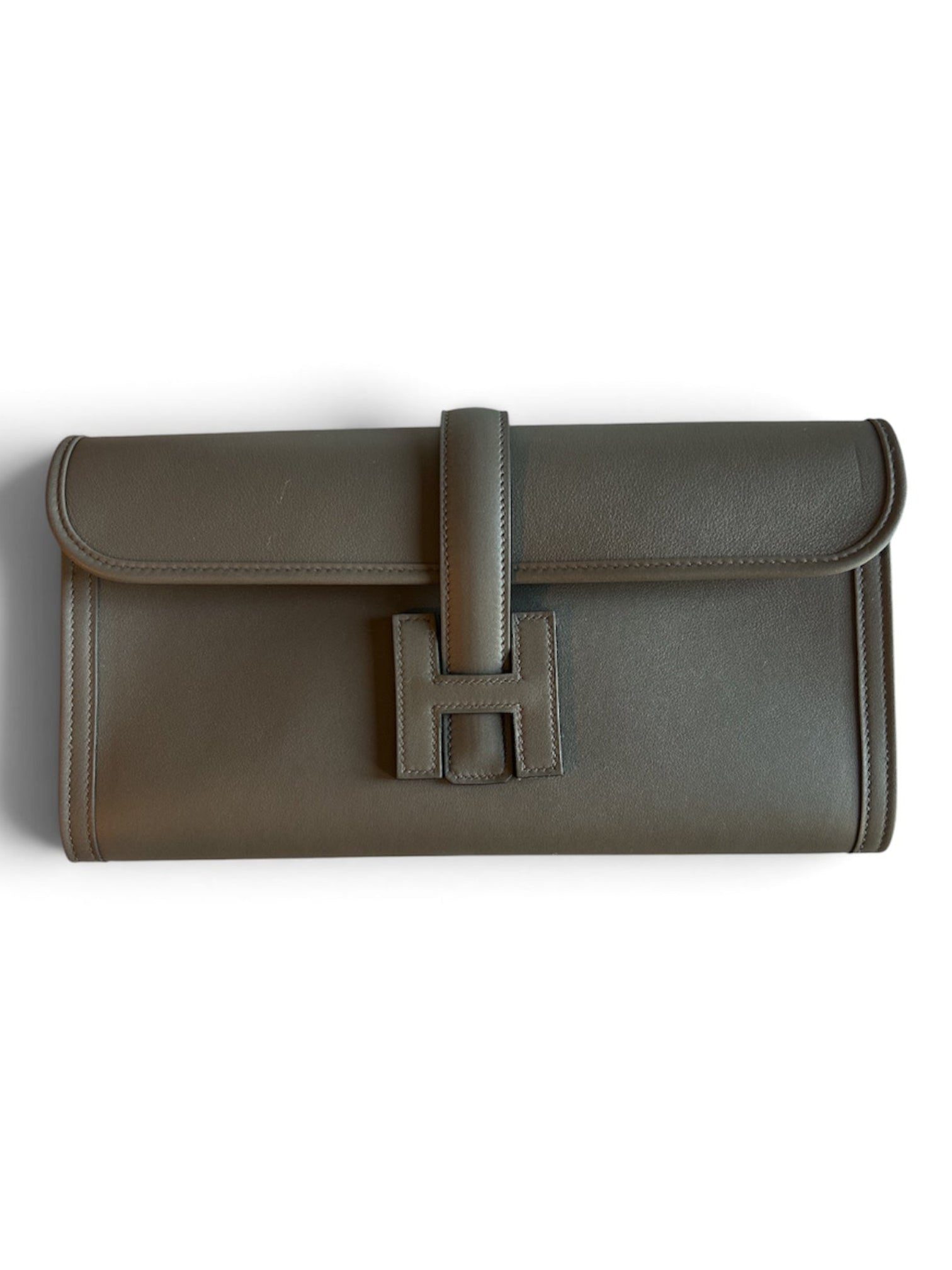 Hermes Etain Jige Elan Clutch Evercolor
