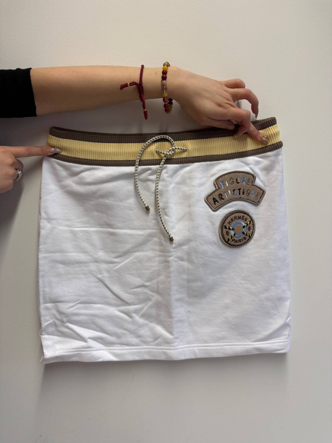 Hermès Mini Skirt with Belt - White