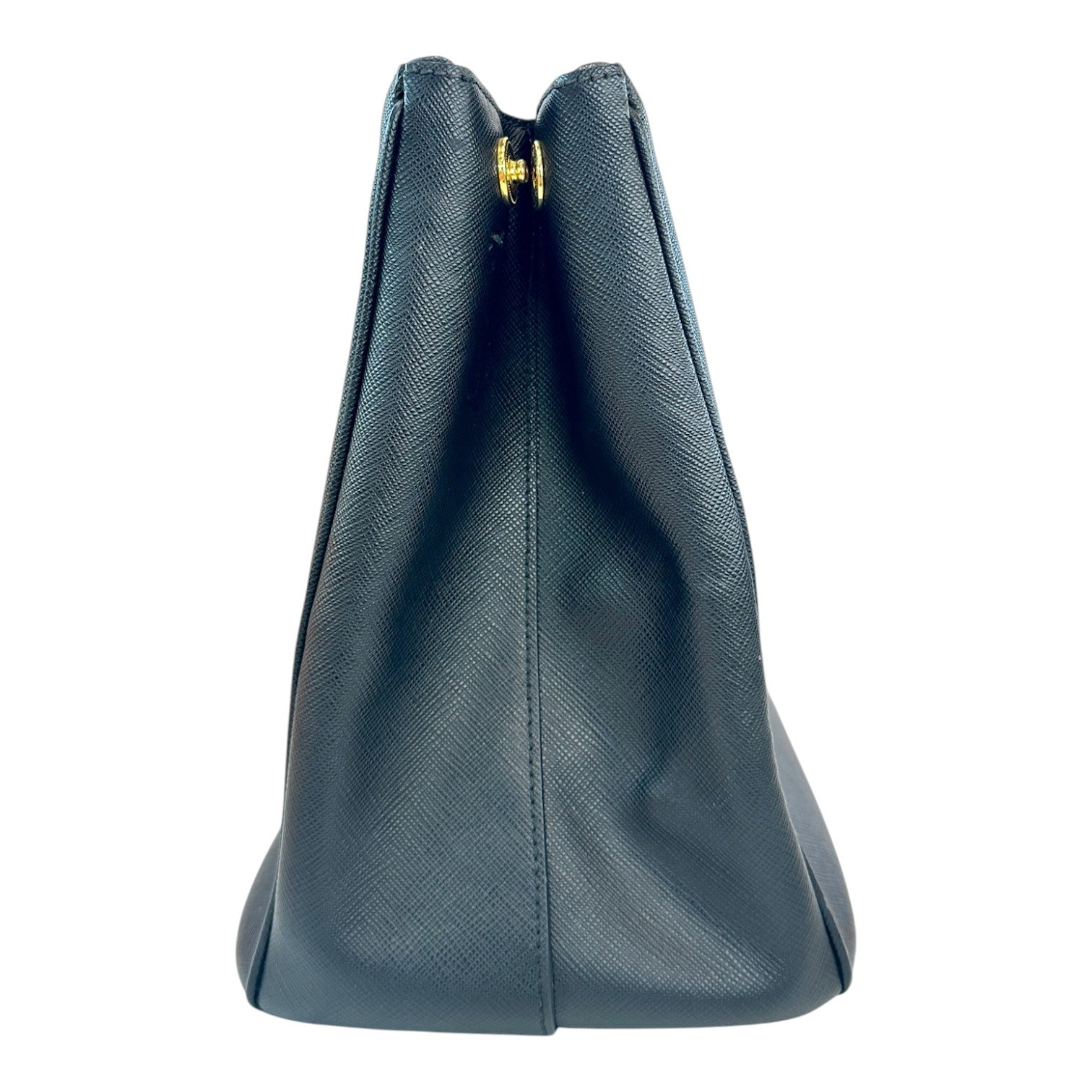 Prada Saffiano Med Black Bag with Strap
