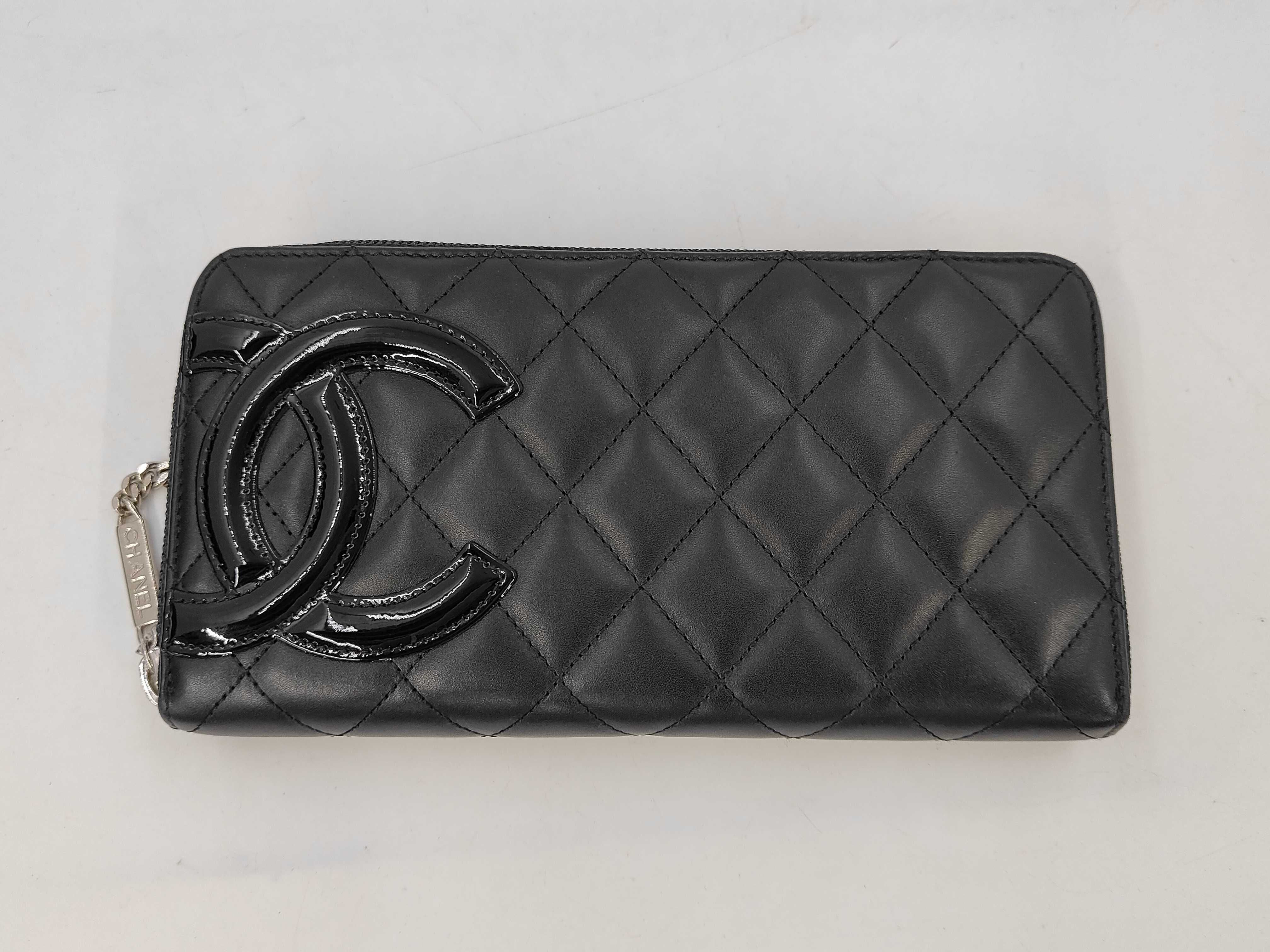CHANEL Cambon Zippy Wallet in Black with Box and Zip Bracelet fqt3l4cgwl AKC0874
