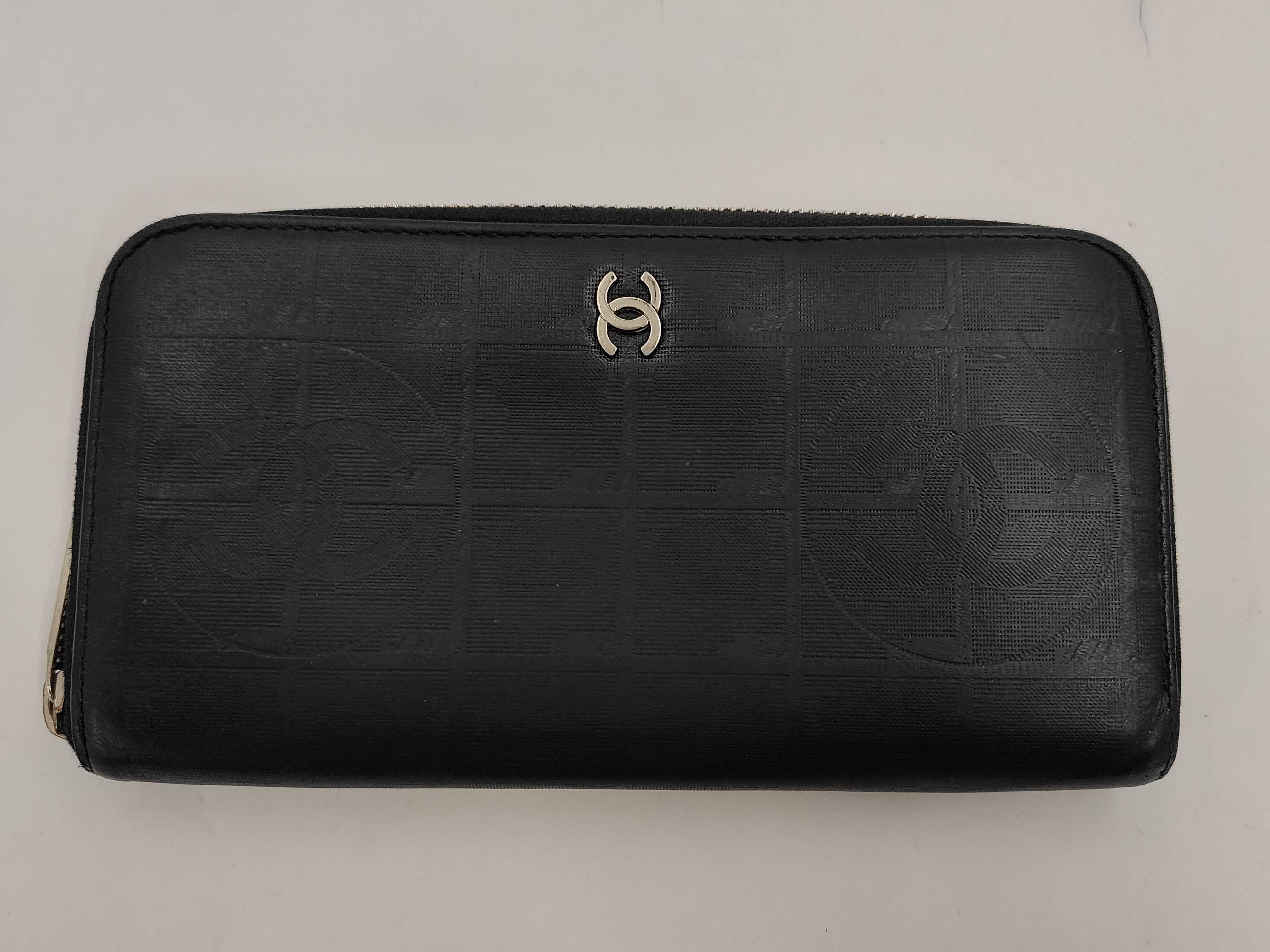 (12474_0364)CHANEL CHANEL Logo CC Fermeture zippée ronde Portefeuille Portefeuille thnxlvmszs AKC1049