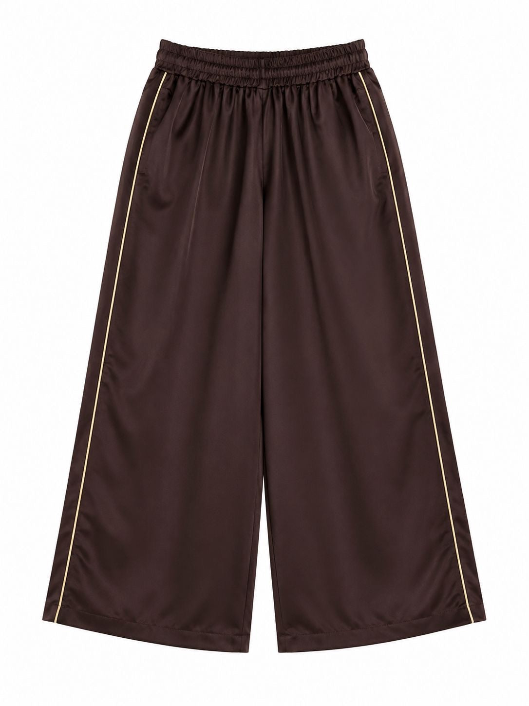 TROUSER GOLD PIPPING DARK BROWN MCL11401