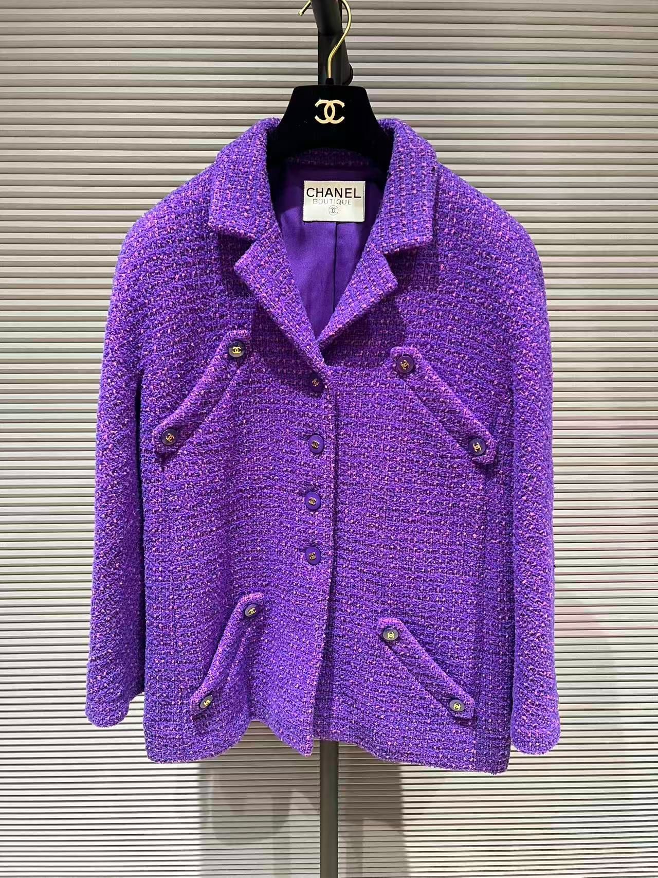 CHANEL PURPLE BLAZER JACKET ANCHK1002