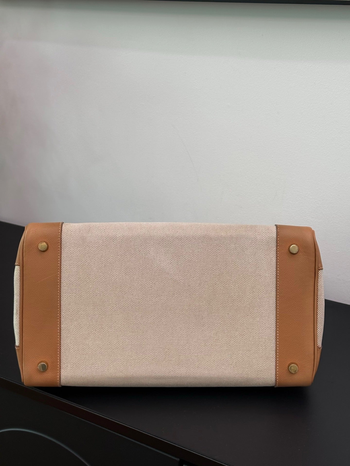 Hermès Birkin 35 Toile & Natural Leather GHW