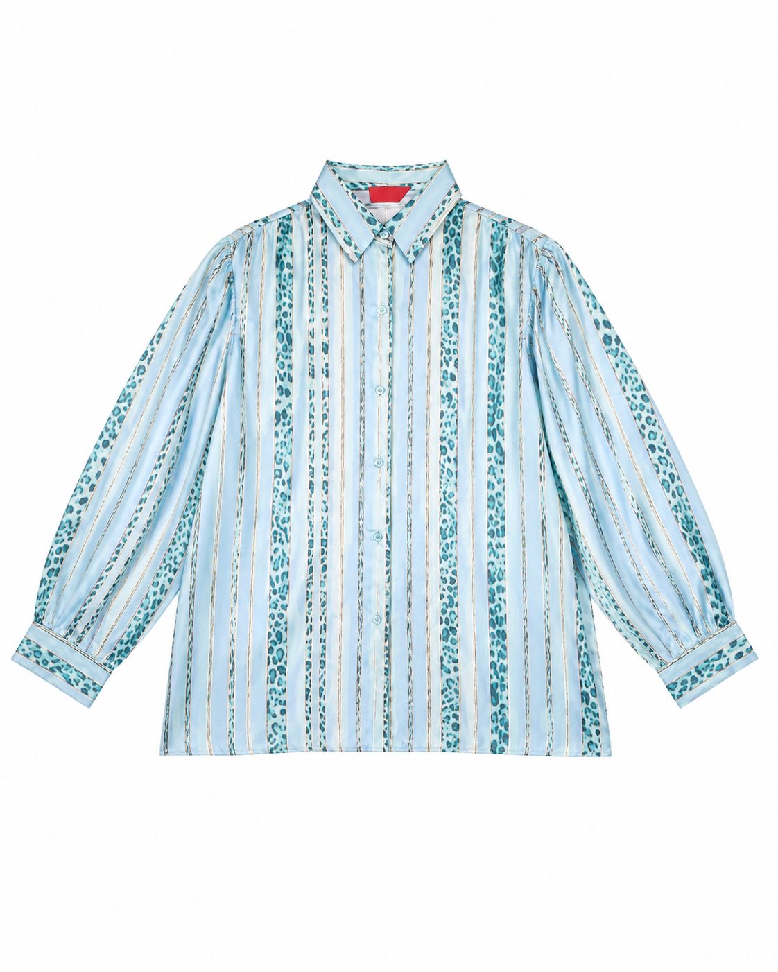 SHIRT BIANCA LEO PINSTRIPES BLUE TURQUOISE MCL13211