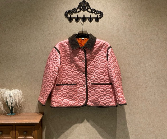 Gucci high-end color-blocked double G all-over print reversible cotton coat / size 42 / 99% new / 40289 SYCF40289