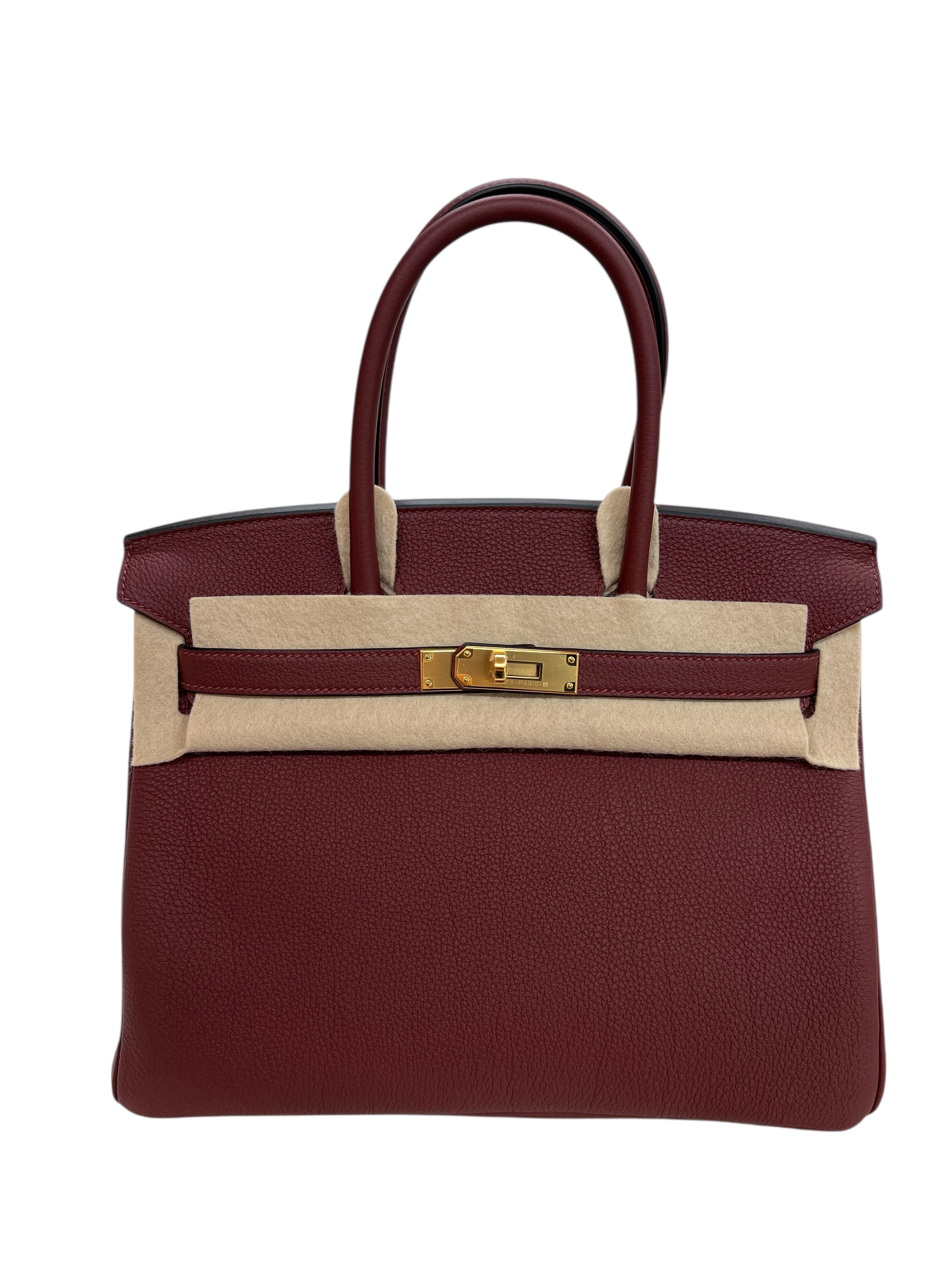 Hermes Birkin 30 Rouge H Togo GHW #K SKCJB-266825