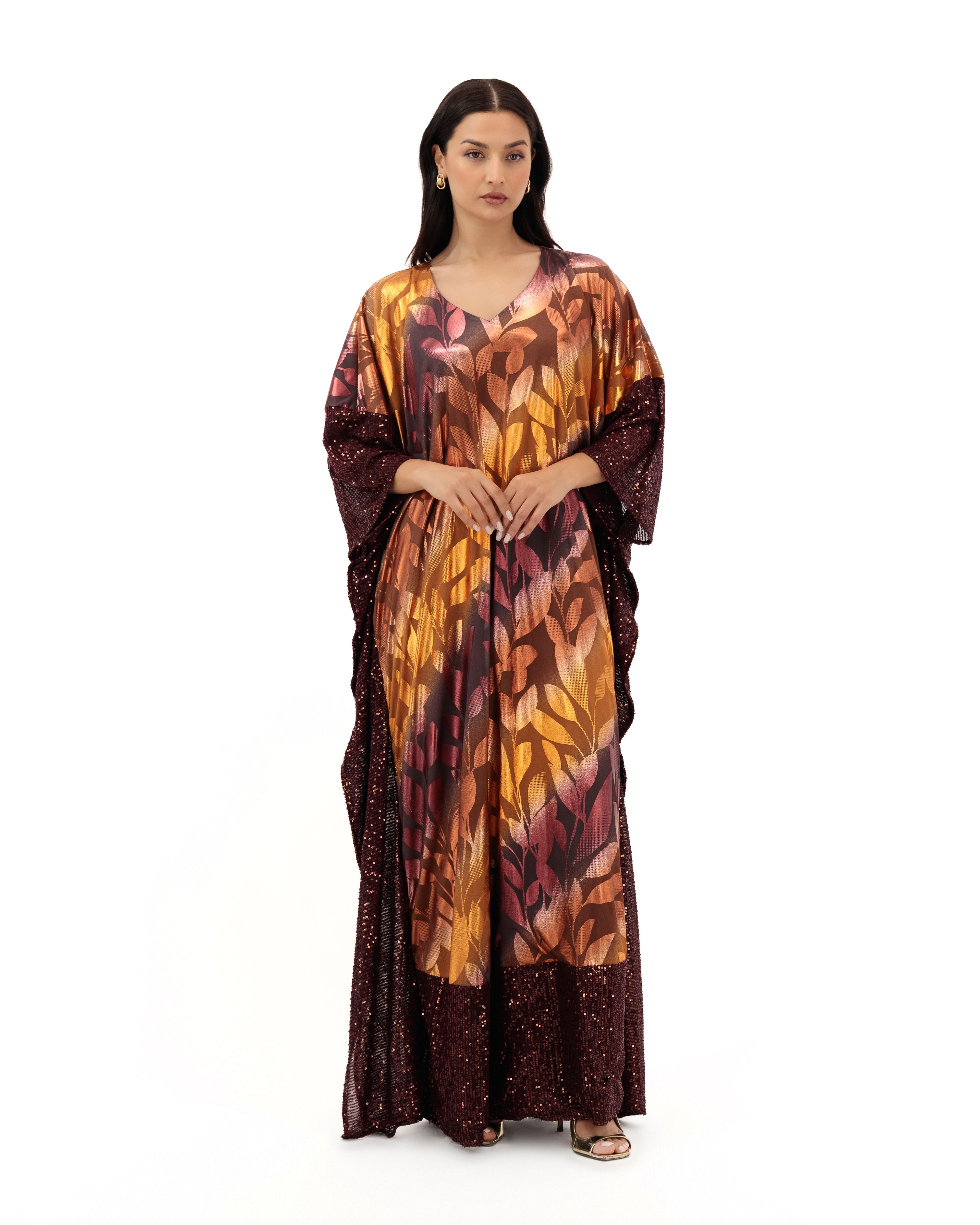 TROPICAL KAFTAN MAUVE SIZE OS ASC7066