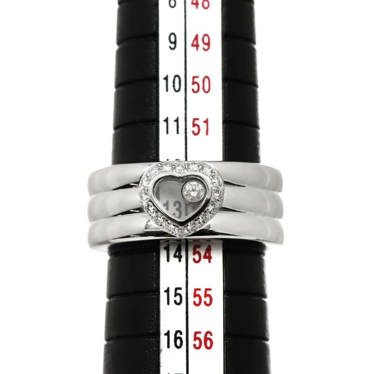 Chopard Happy Diamond Heart Ring 18K White Gold 750 Size6.25-6.5(US) 902956025