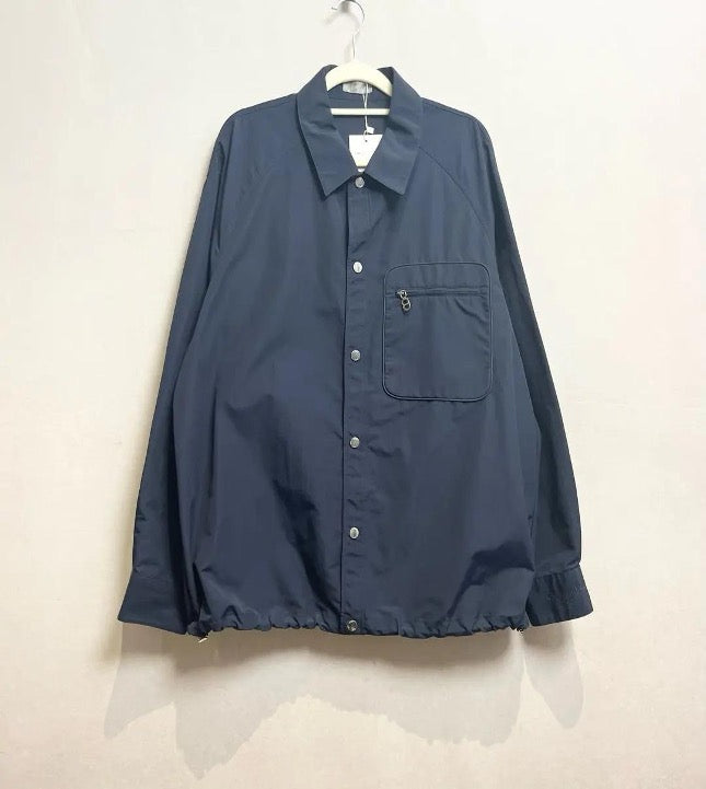 DIOR SS24 Solid Color Single-Breasted Lapel Long-Sleeve Shirt Jacket, Size 48 SYCC2059