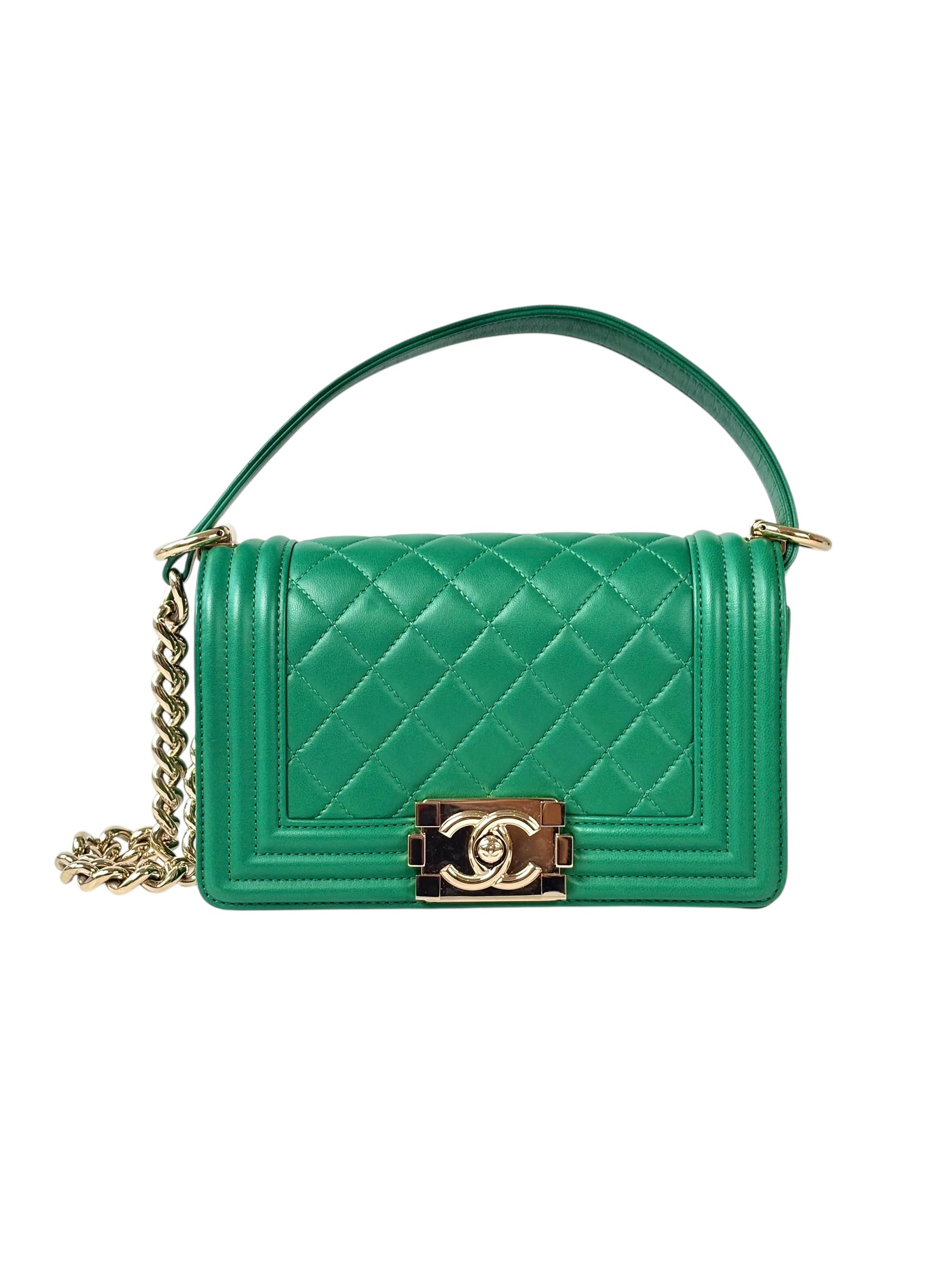 Chanel Small Green Boy Bag