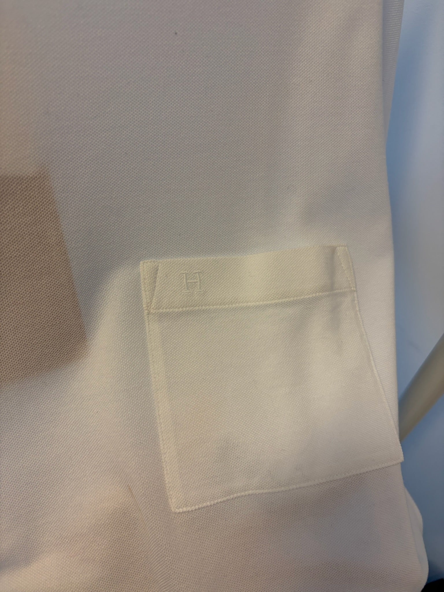 Hermes White H Embroidered T-Shirt