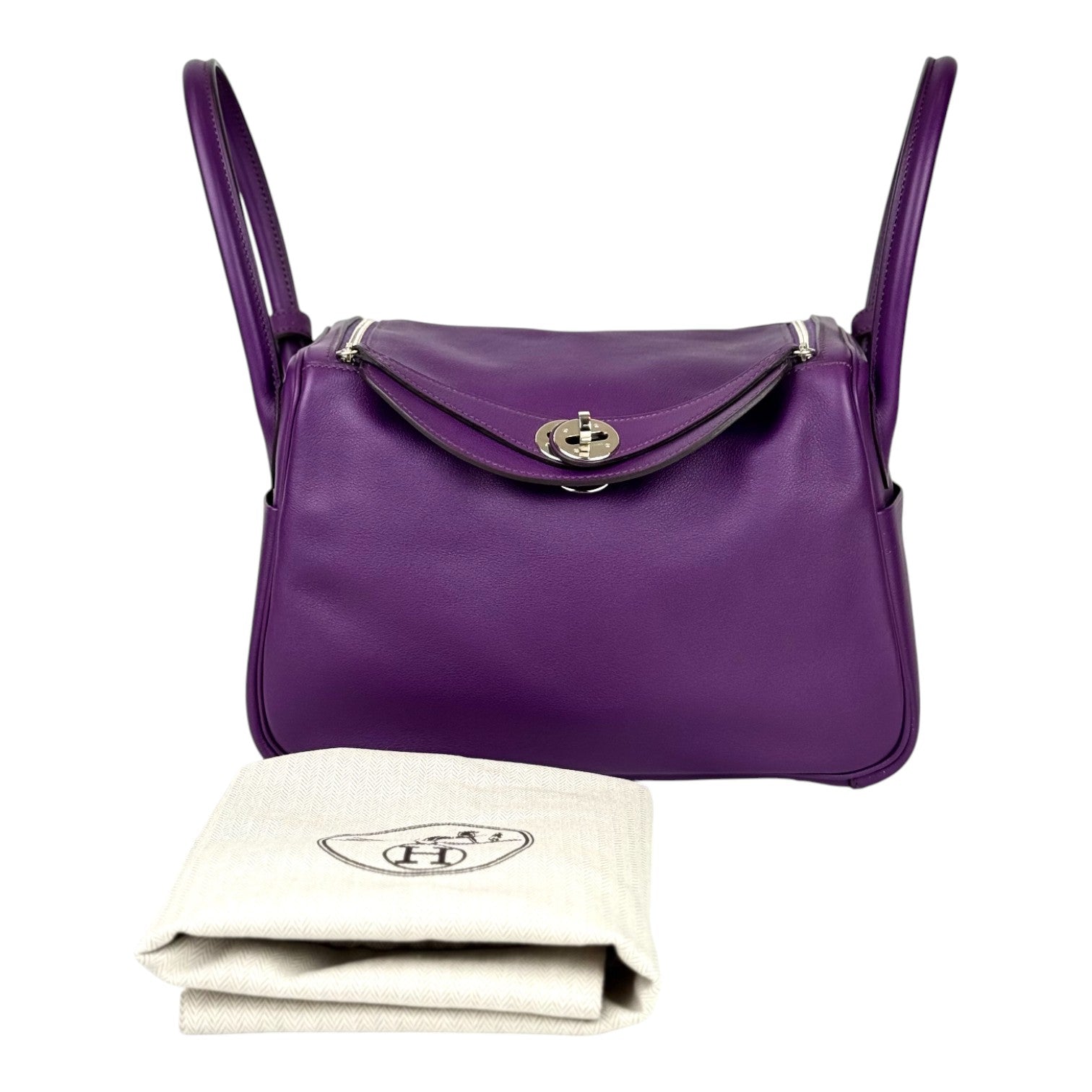 Hermes Lindy 26cm in Purple Swift with PHW