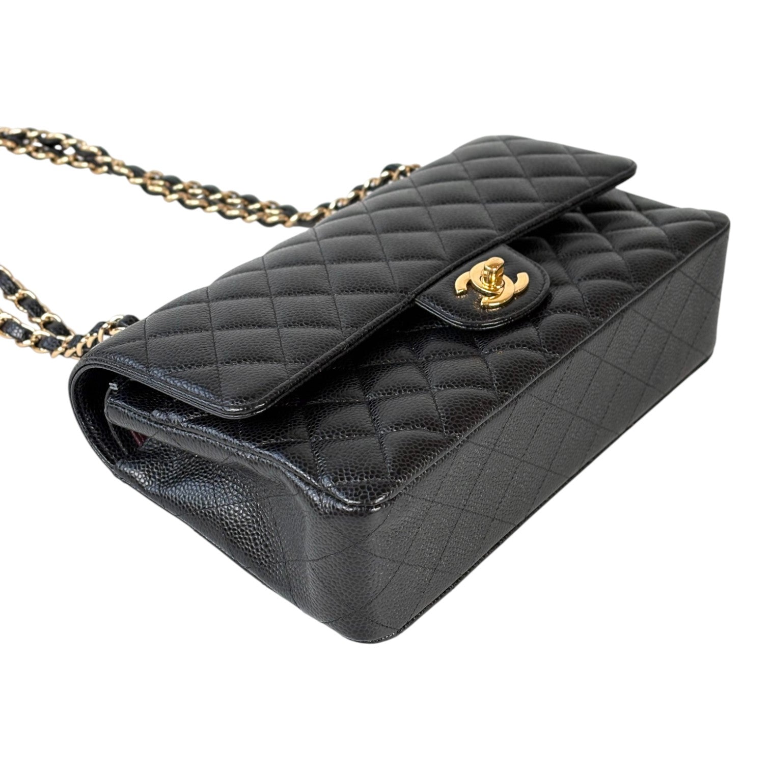 Chanel Classic Flap Medium Black Caviar with Gold Hardware Bag