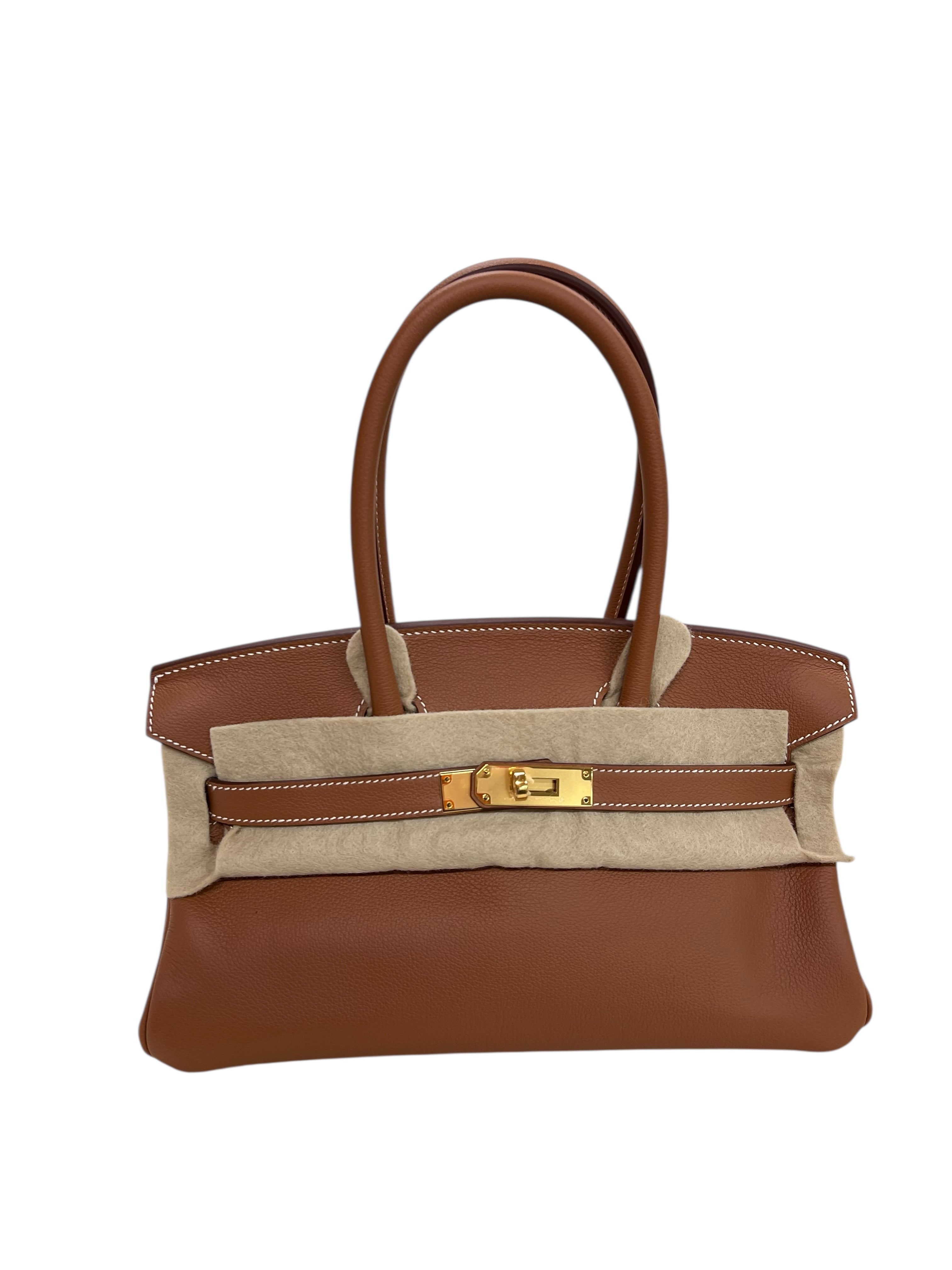 Hermes Shoulder Birkin 29 Gold Evercolor GHW #K SKCJB-251435