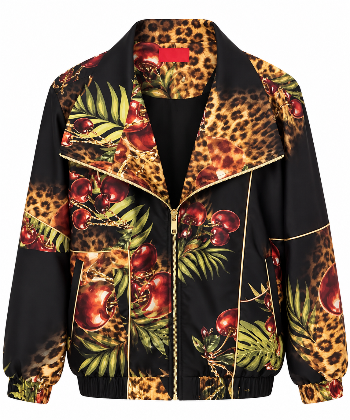 BOMBER CHERIE CHERRY BLACK CREPE SILK LINING MCL13370