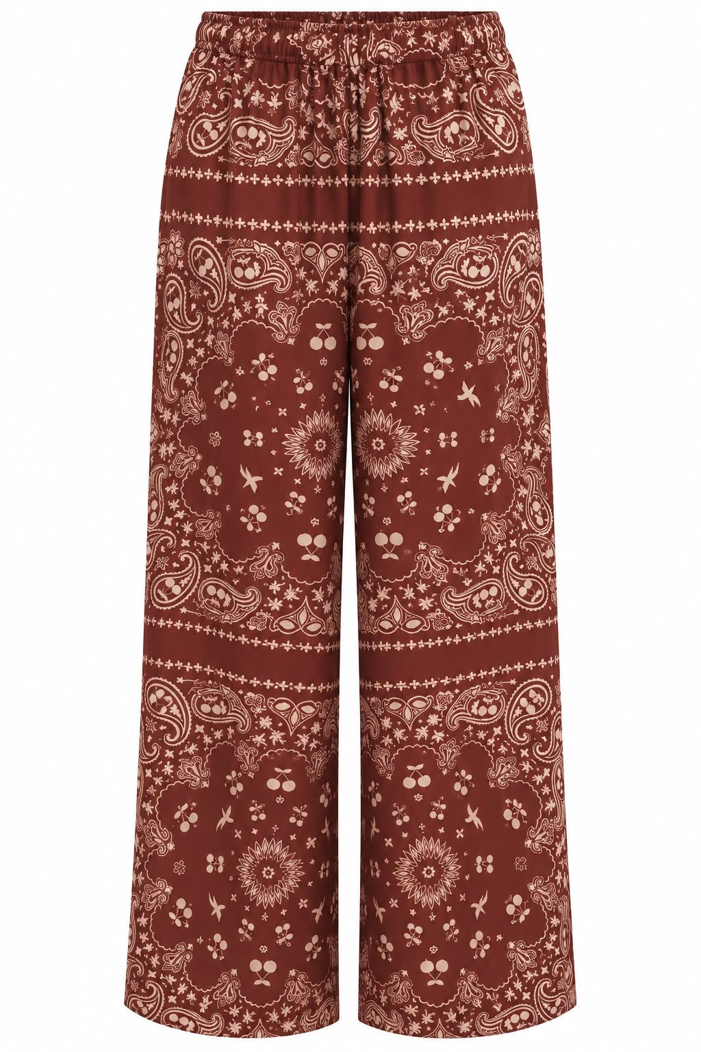 TROUSER BANDANA CHERRY PLACEMENT BURGUNDY MCL13352