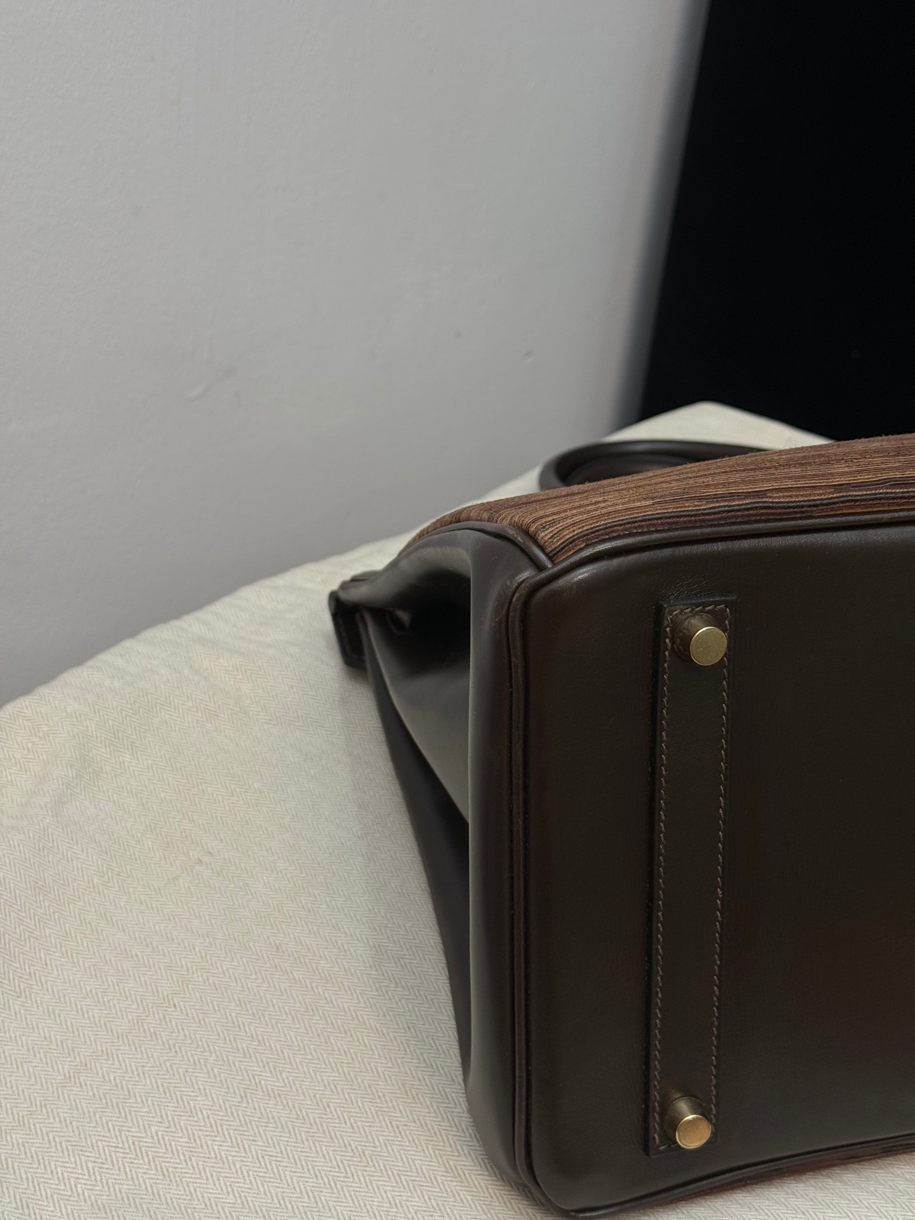 Hermes Birkin 35 Shearling Leather Bag