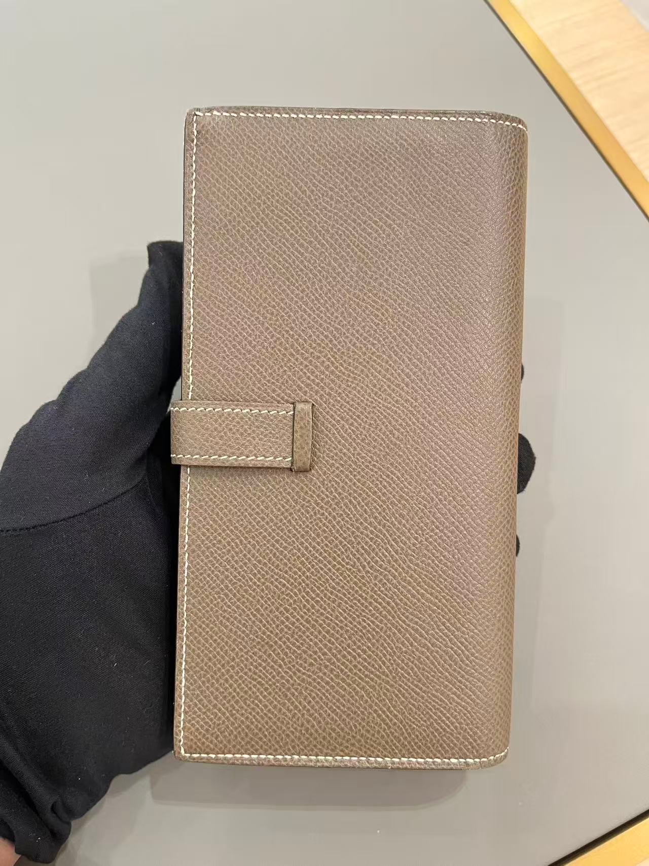 Hermès Bearn Long Wallet - Etoupe (Elephant Grey)