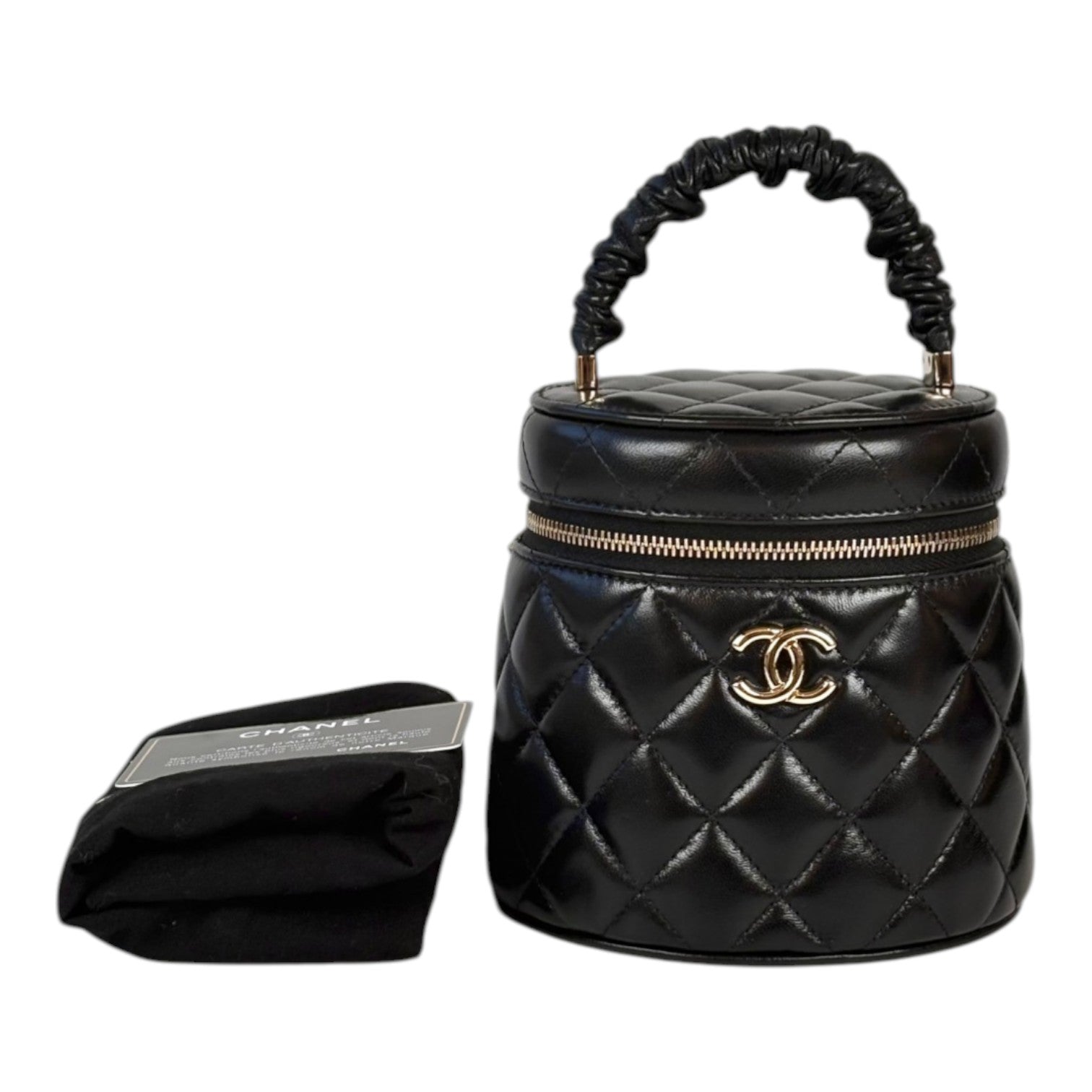 Chanel Black 22S Top Handle Mini Vanity Bag