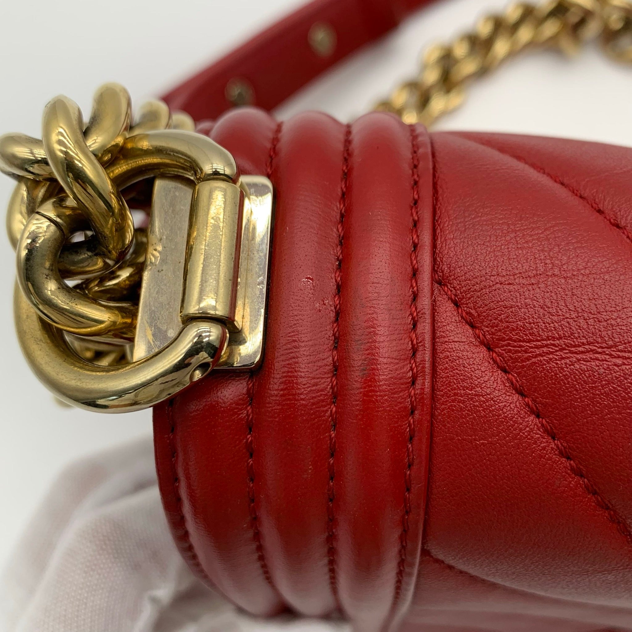 Chanel Boy Medium Flap Bag Red image 30