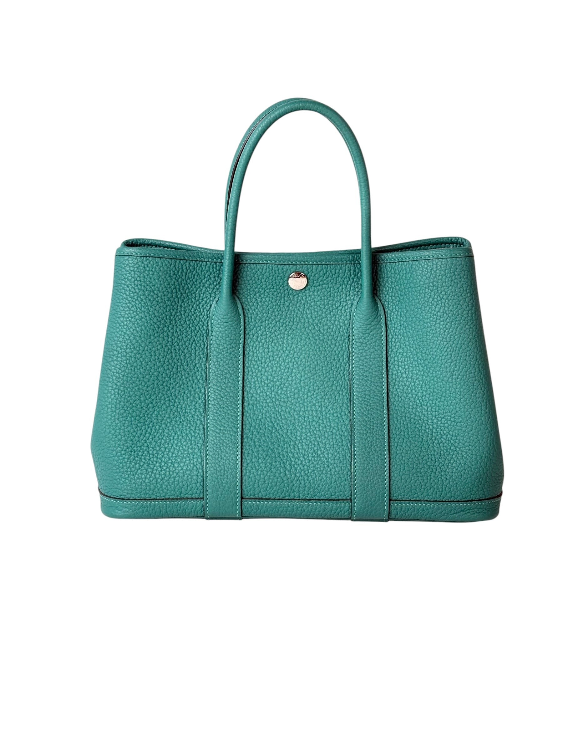 Hermes Malachite Garden Party 30 Bag