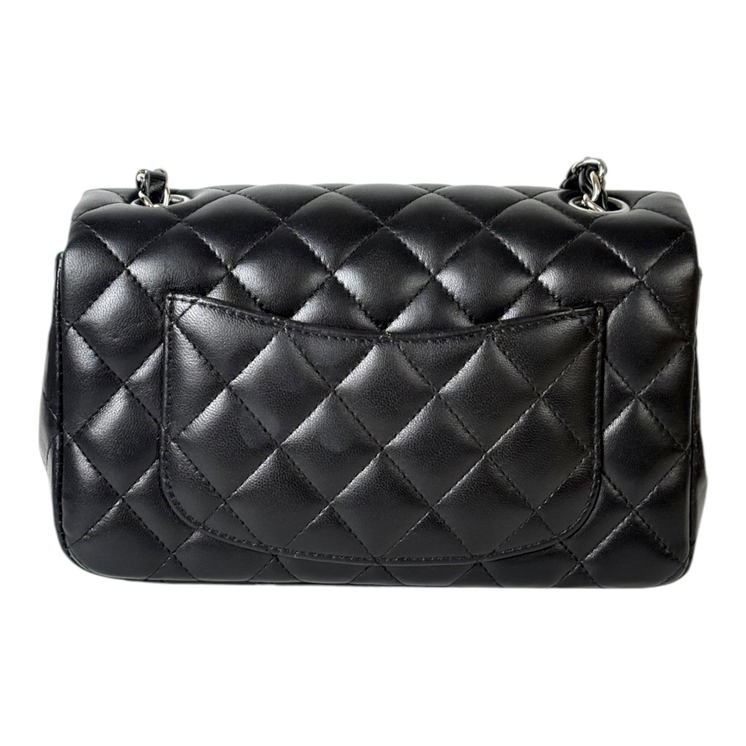 Chanel Mini Classic Flap Bag in Black with Silver Hardware
