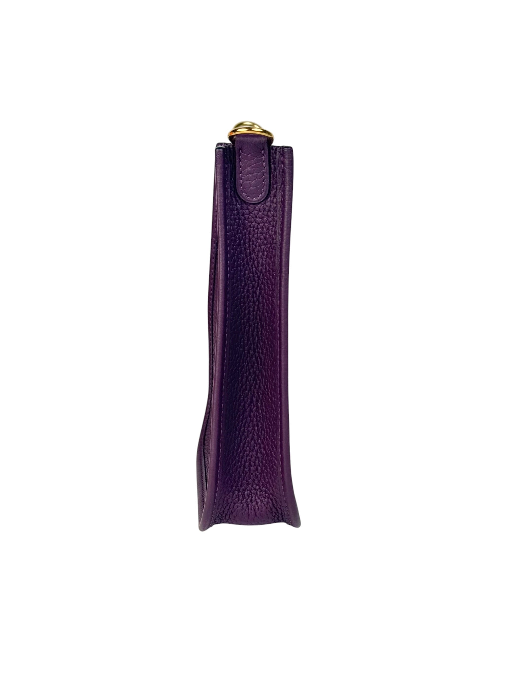 Hermes Mini Evelyne Purple Bag - Full Set