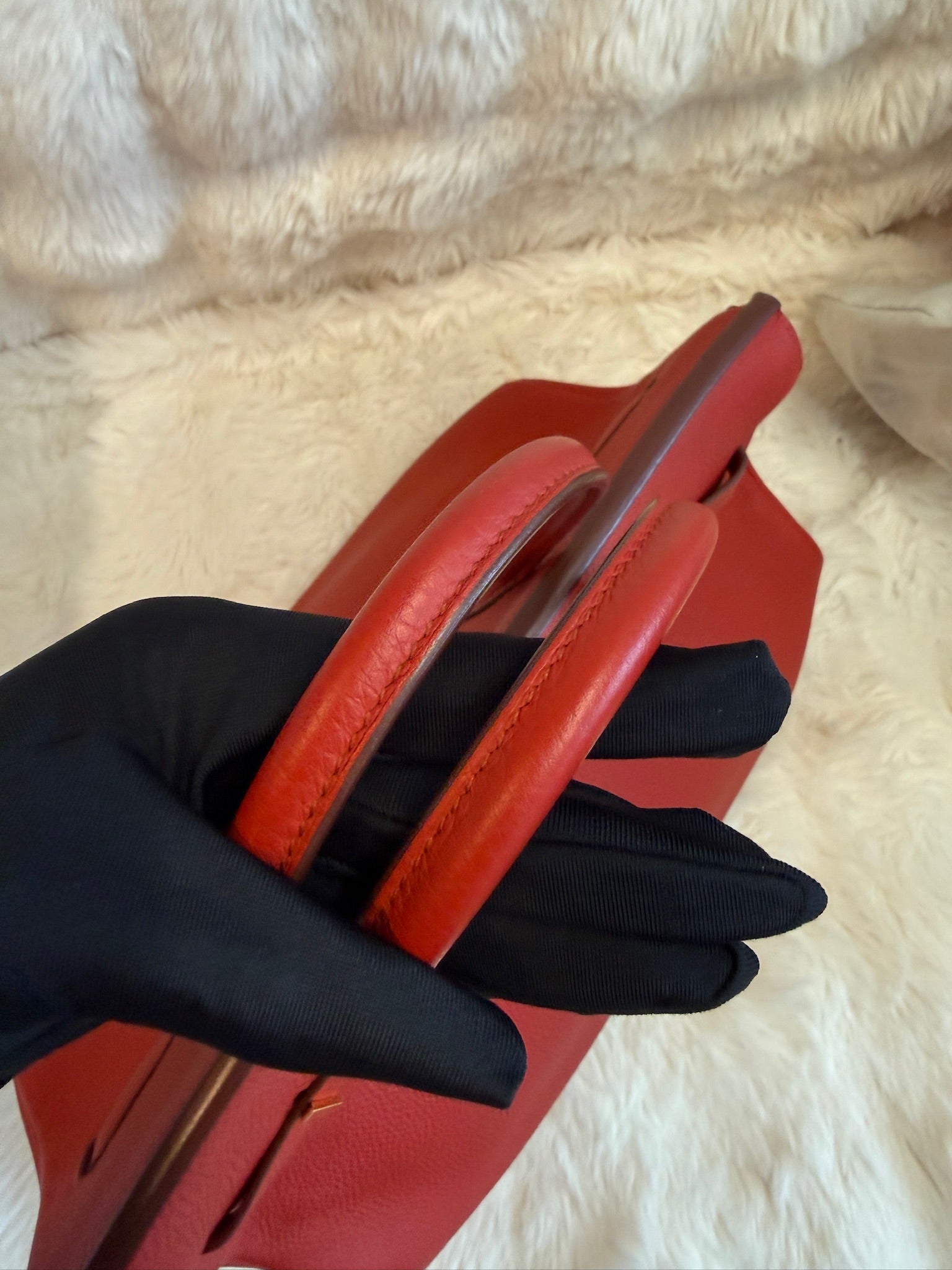 Hermès Birkin 35-Style Red Leather Handbag